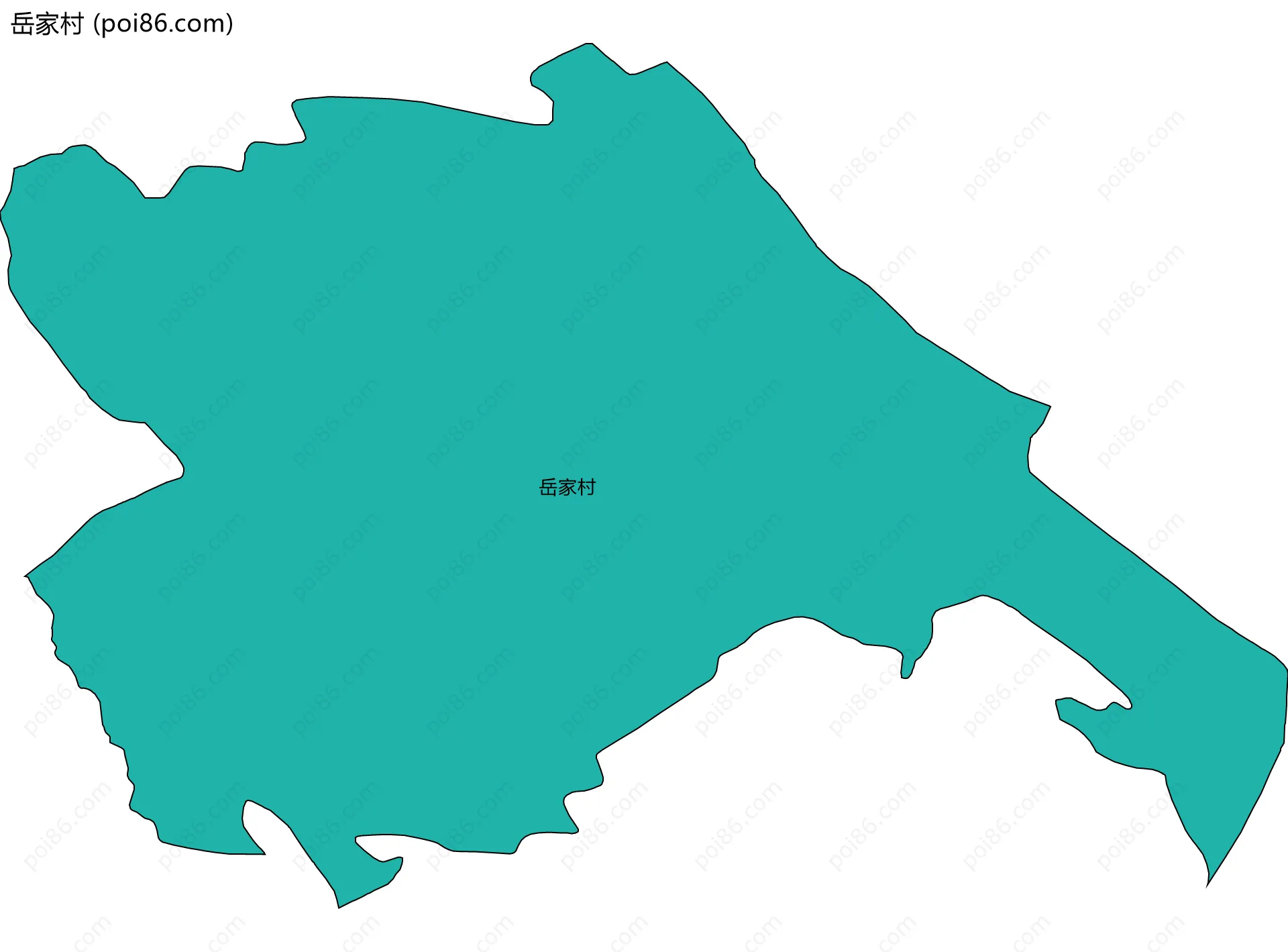 岳家村边界地图
