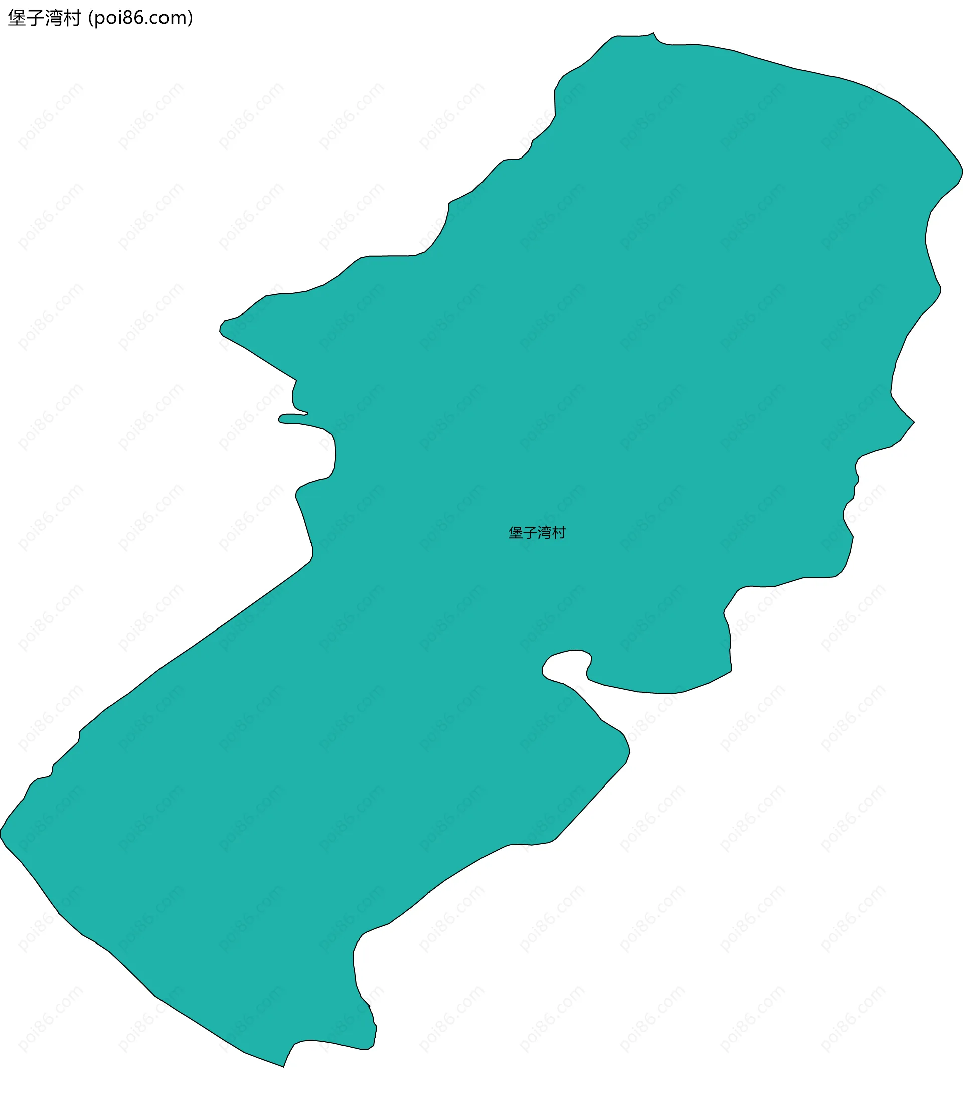 堡子湾村边界地图