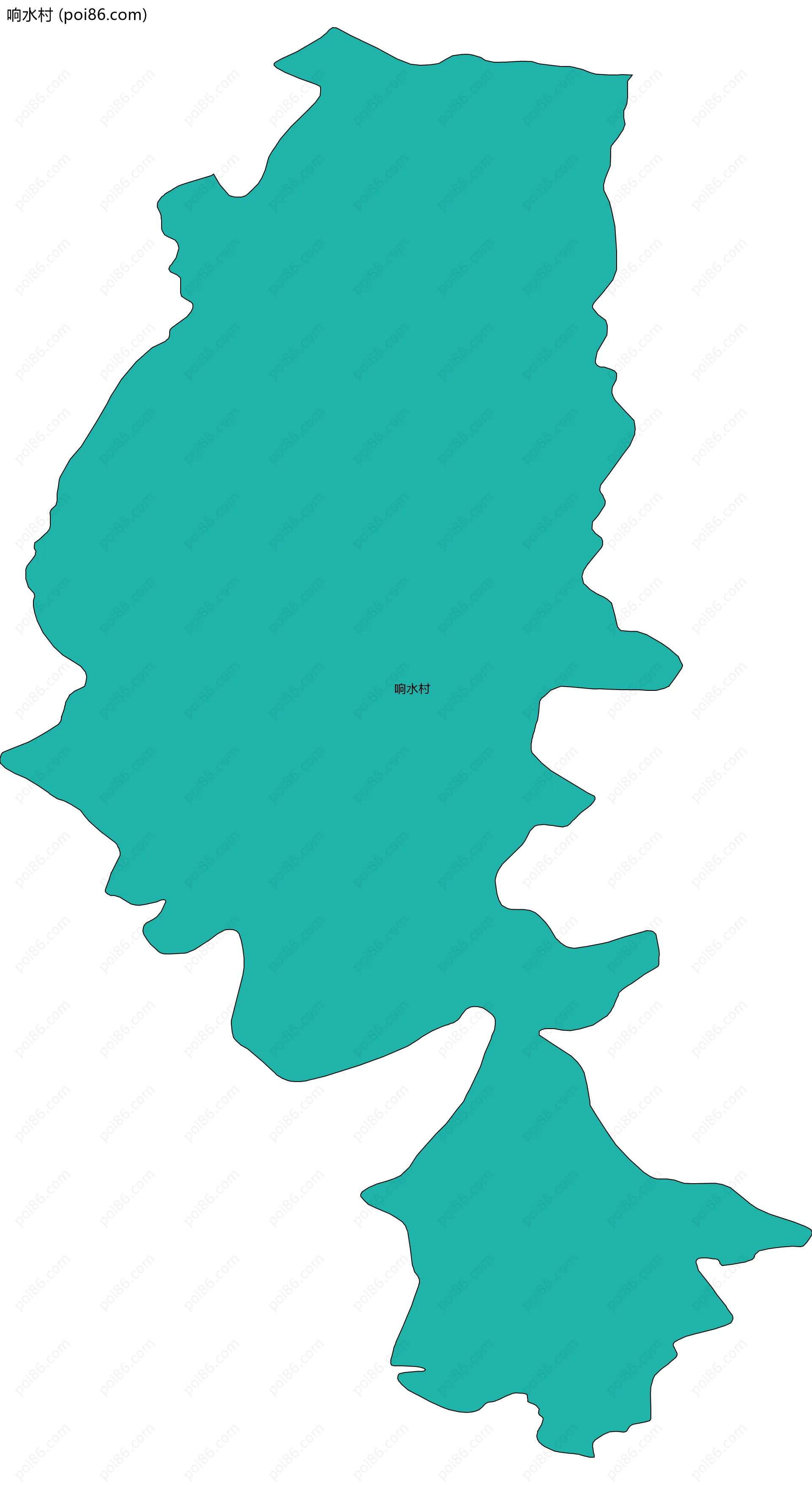 响水村边界地图