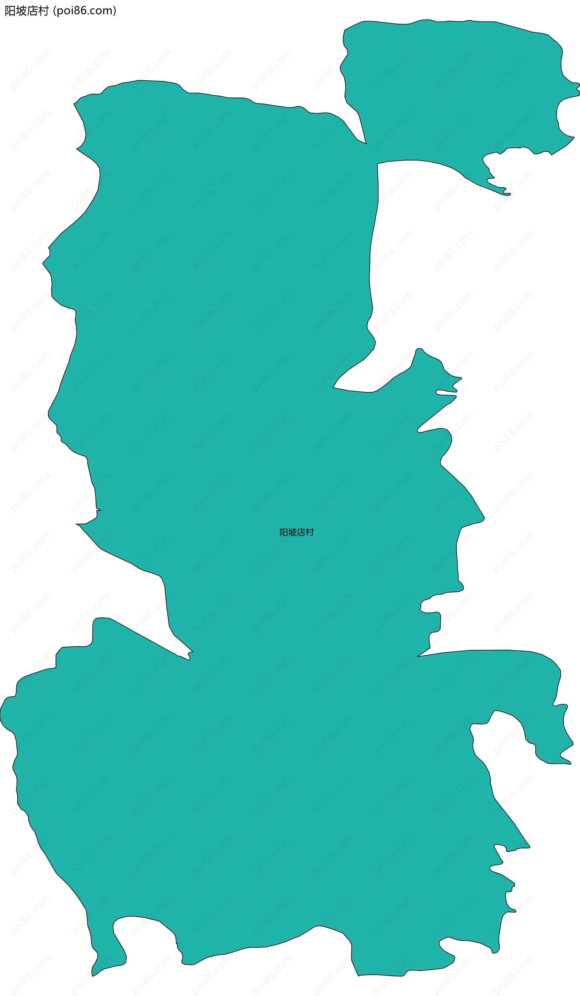 阳坡店村边界地图