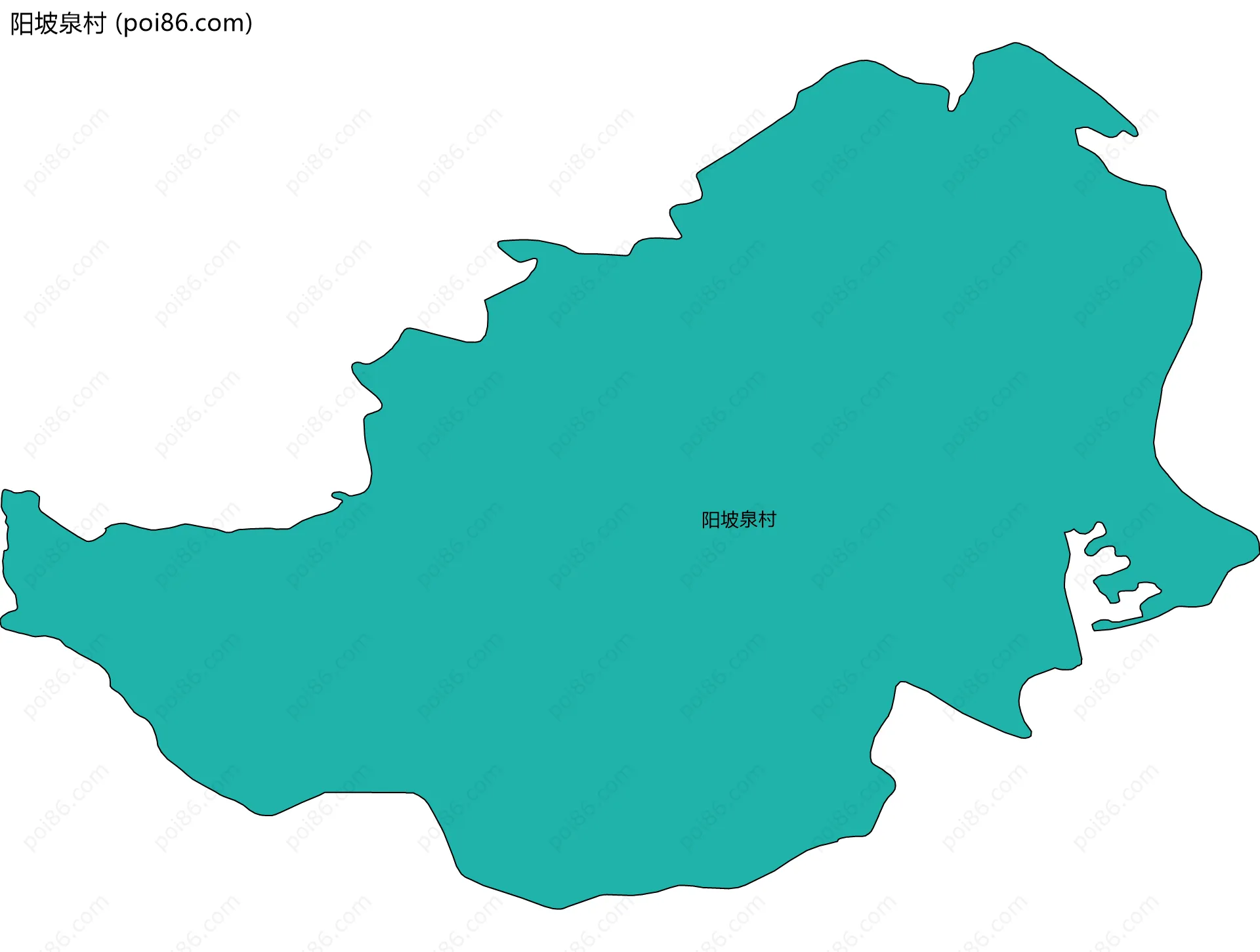 阳坡泉村边界地图