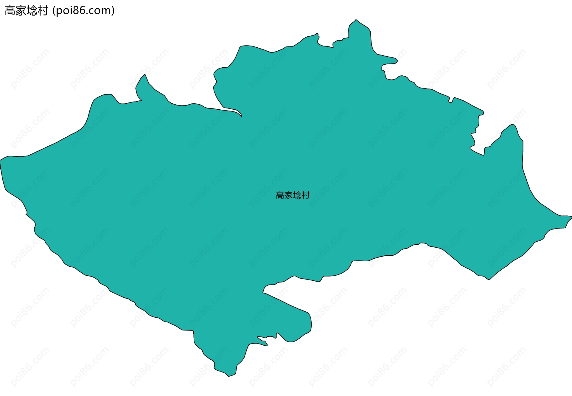 高家埝村边界地图