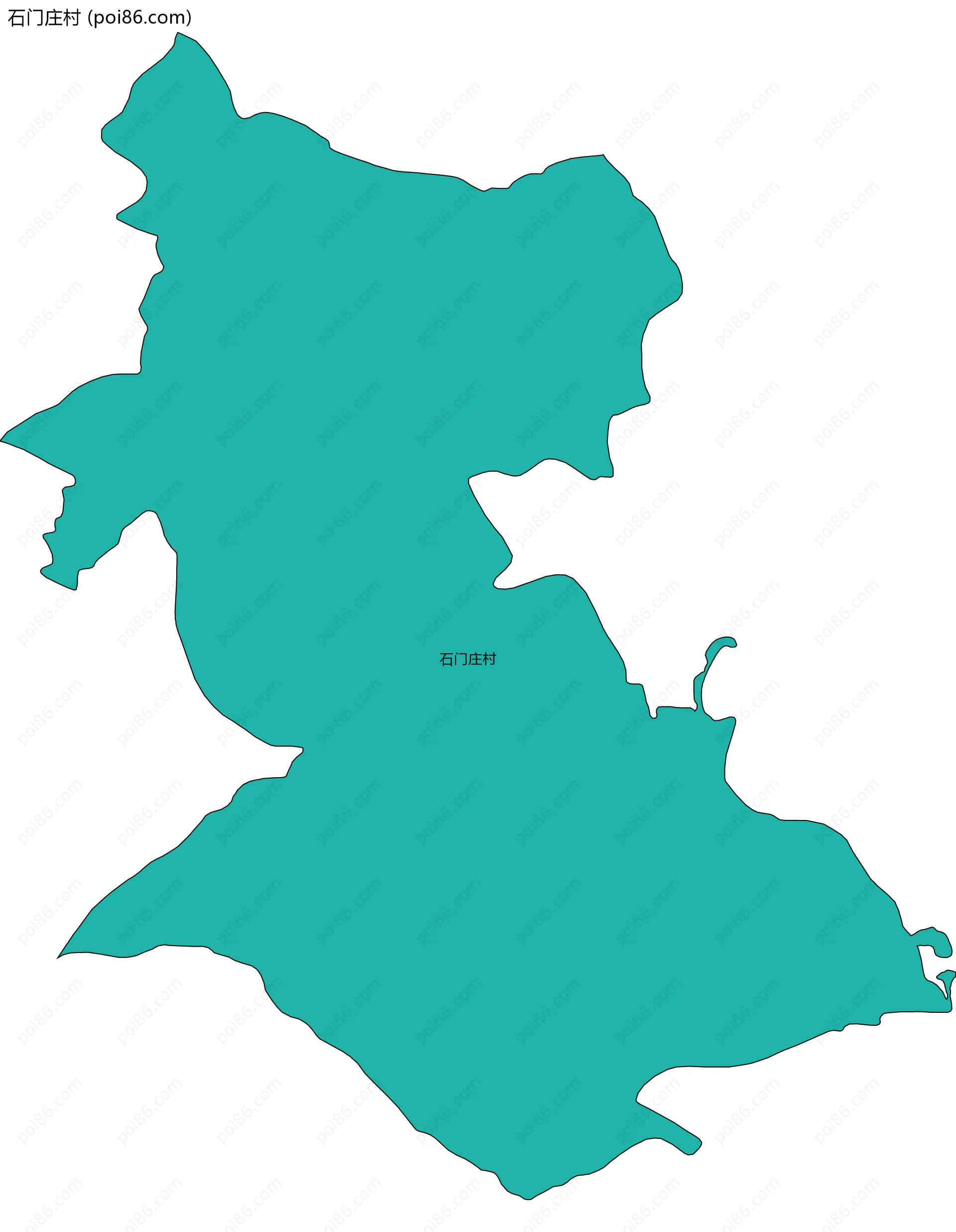 石门庄村边界地图