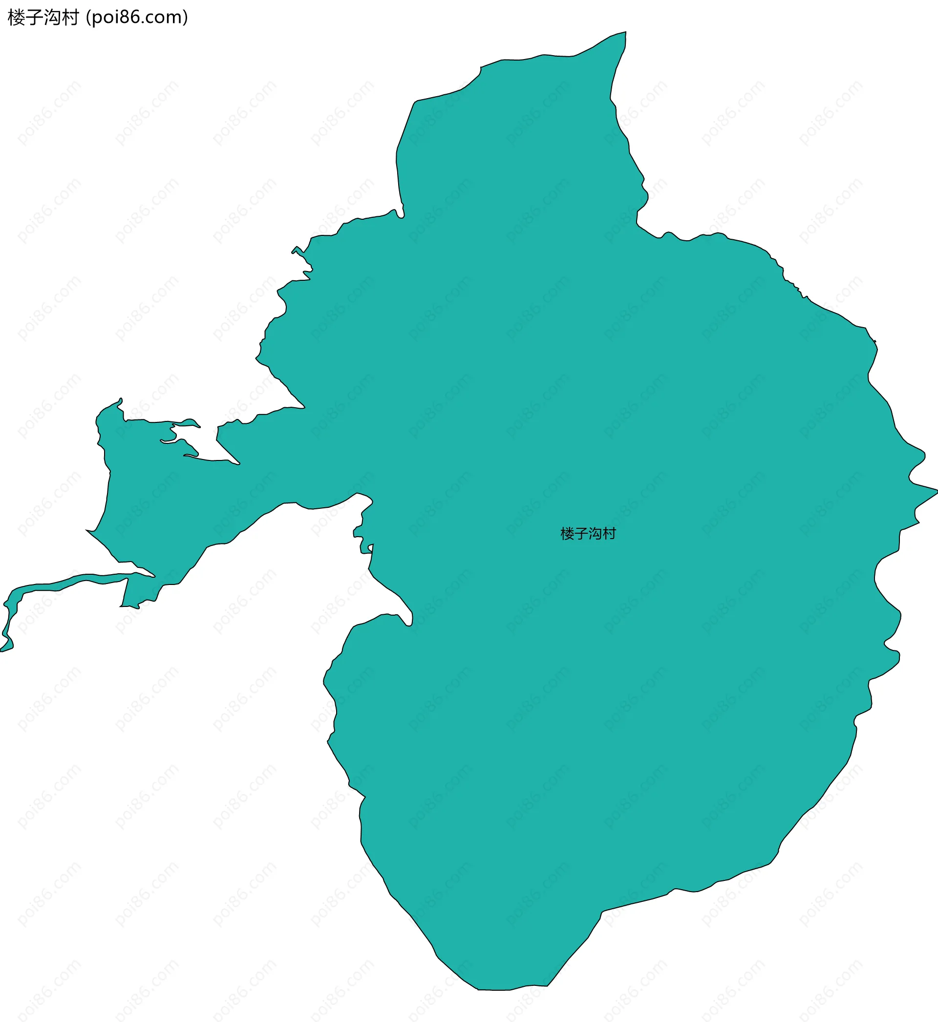 楼子沟村边界地图