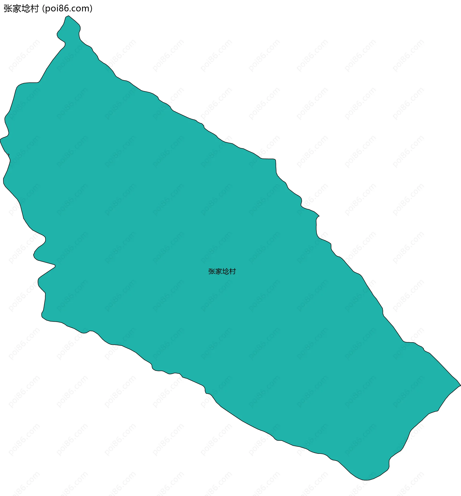 张家埝村边界地图
