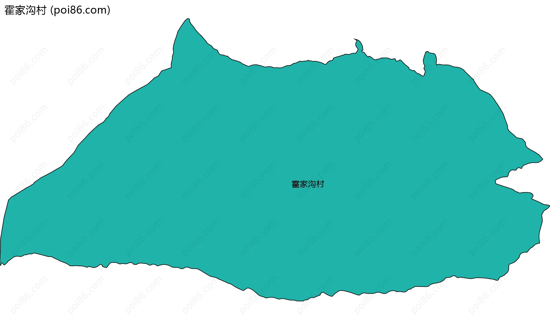 霍家沟村边界地图