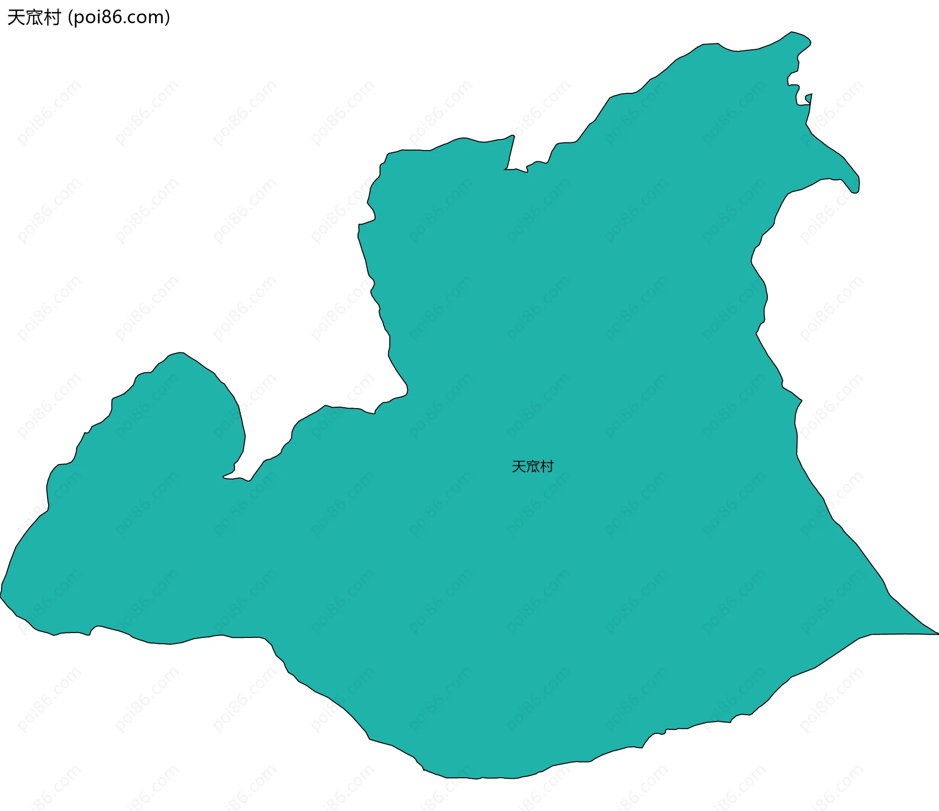 天窊村边界地图
