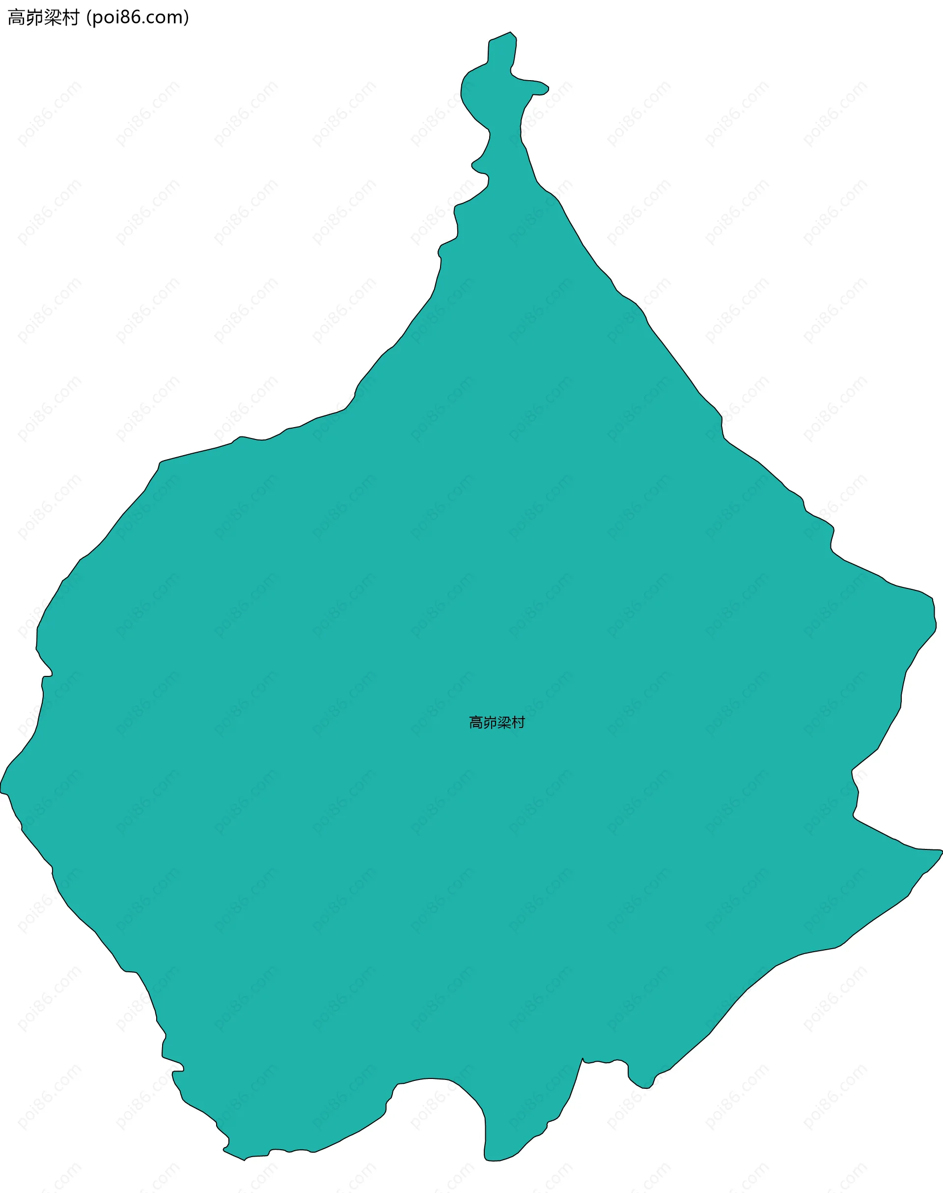 高峁梁村边界地图