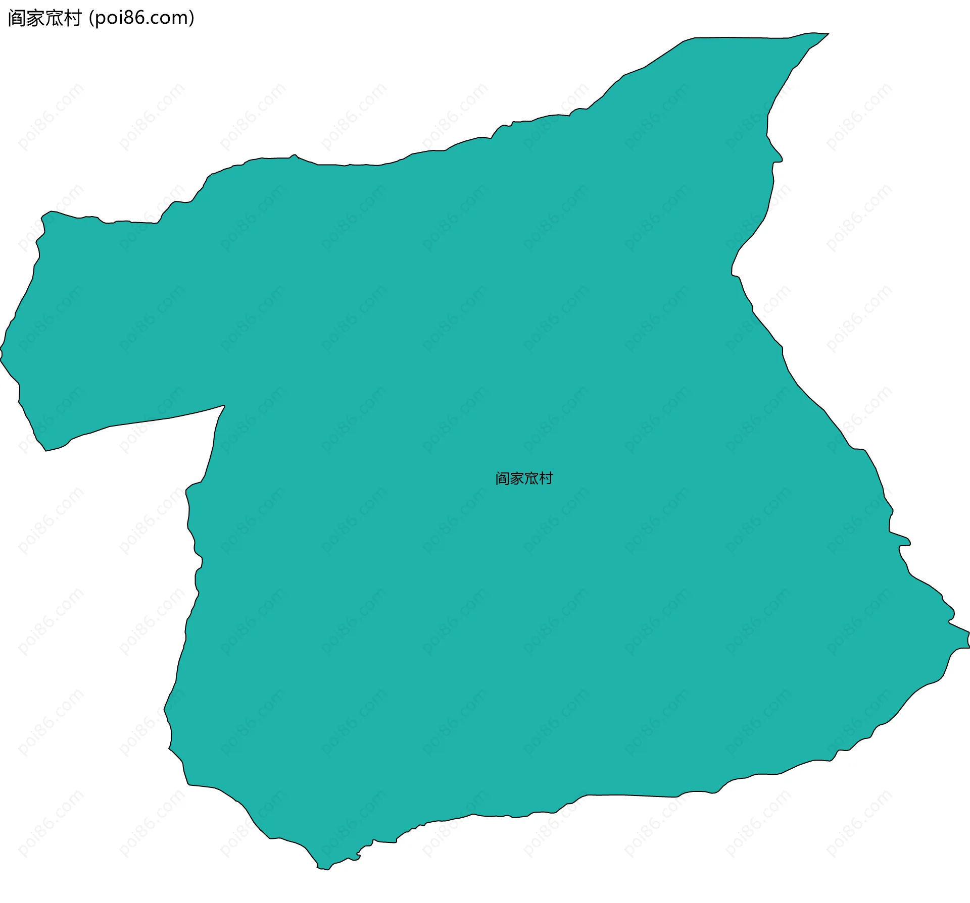 阎家窊村边界地图