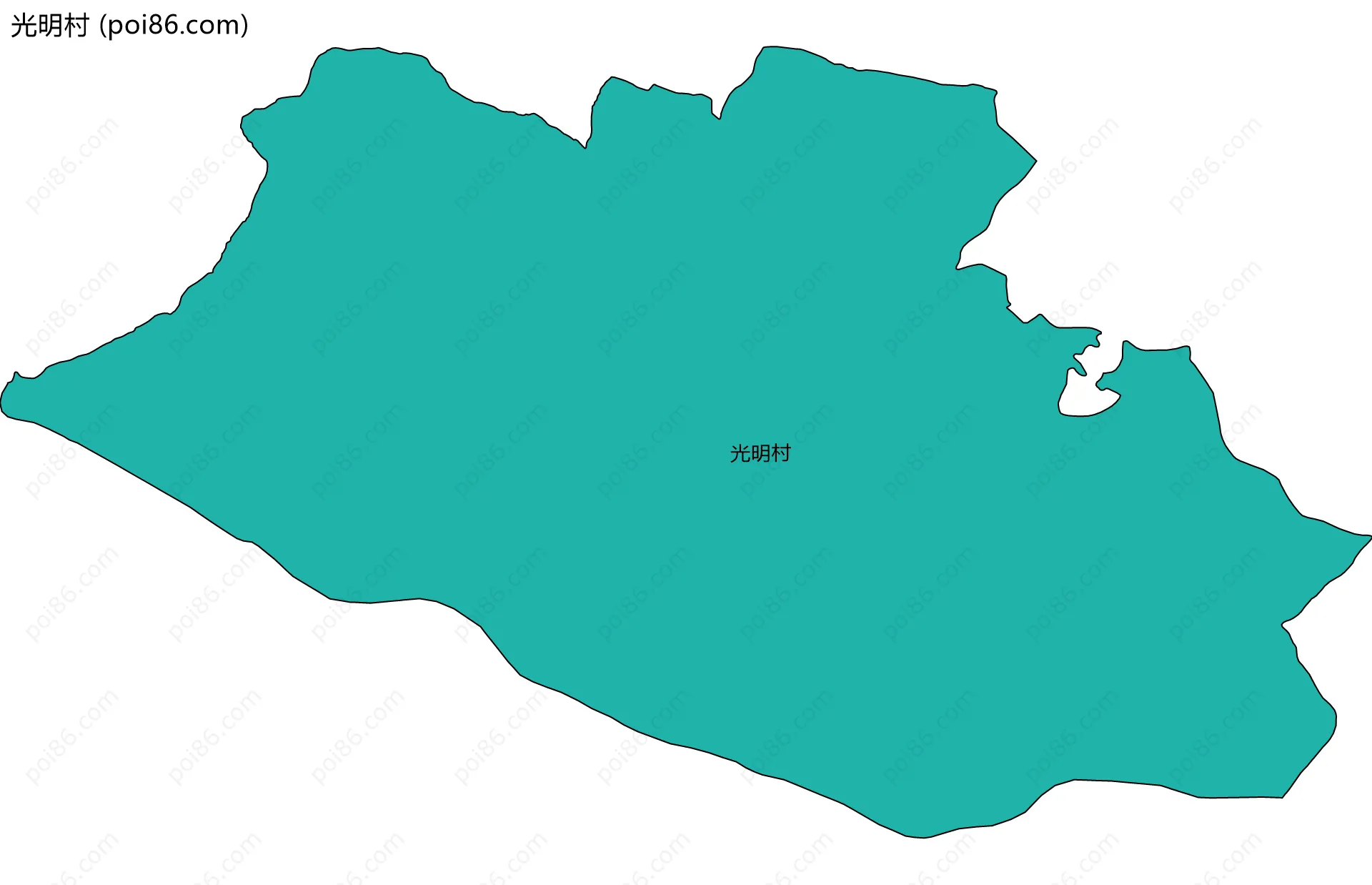 光明村边界地图