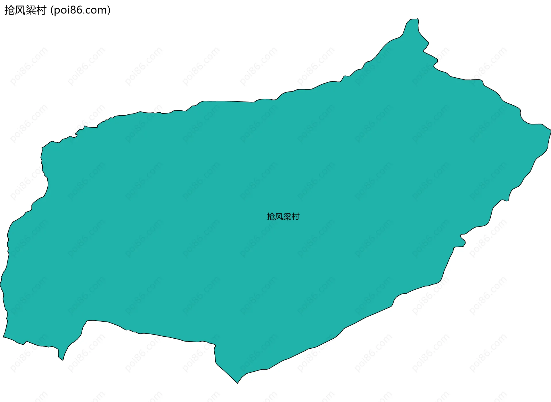 抢风梁村边界地图