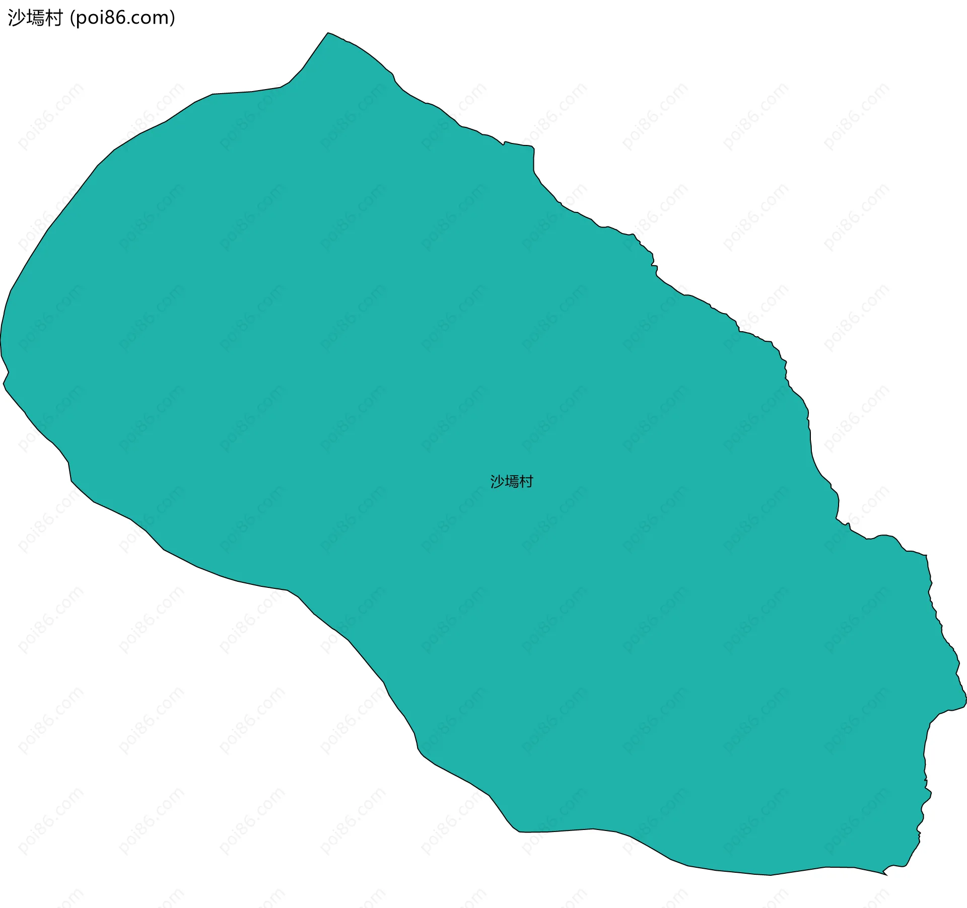 沙墕村边界地图