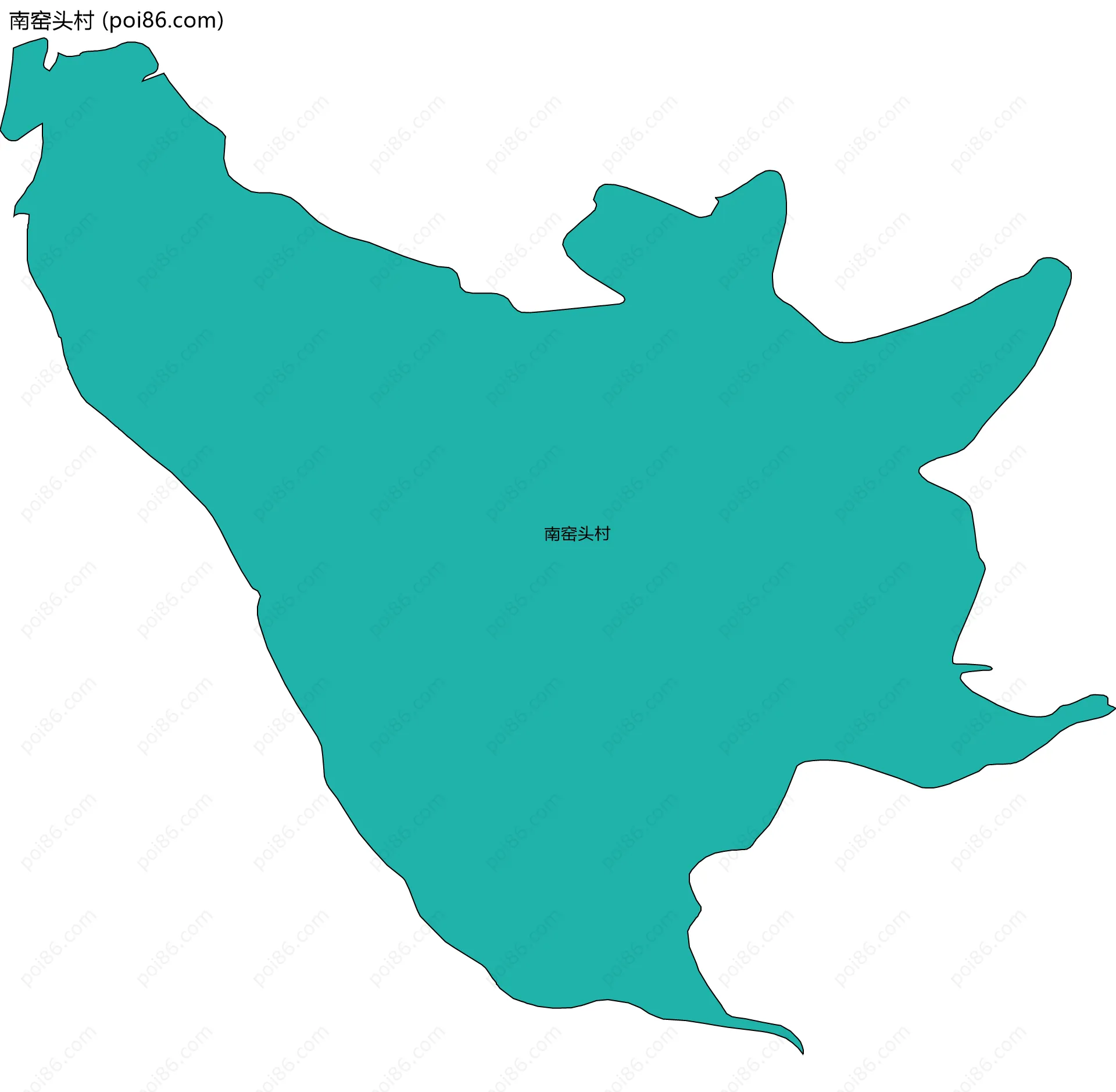 南窑头村边界地图