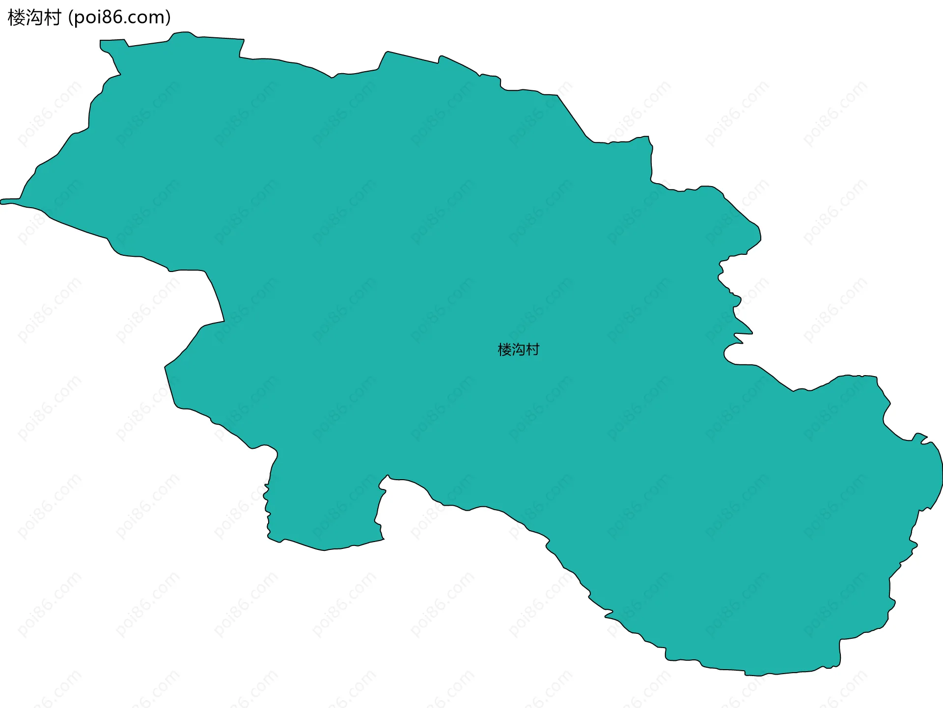 楼沟村边界地图