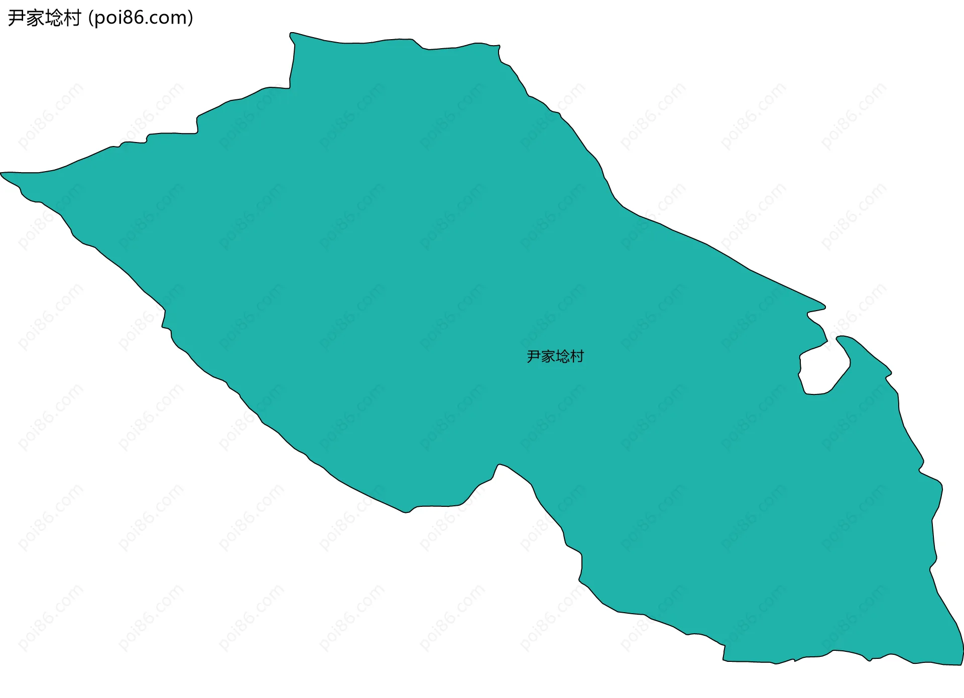 尹家埝村边界地图