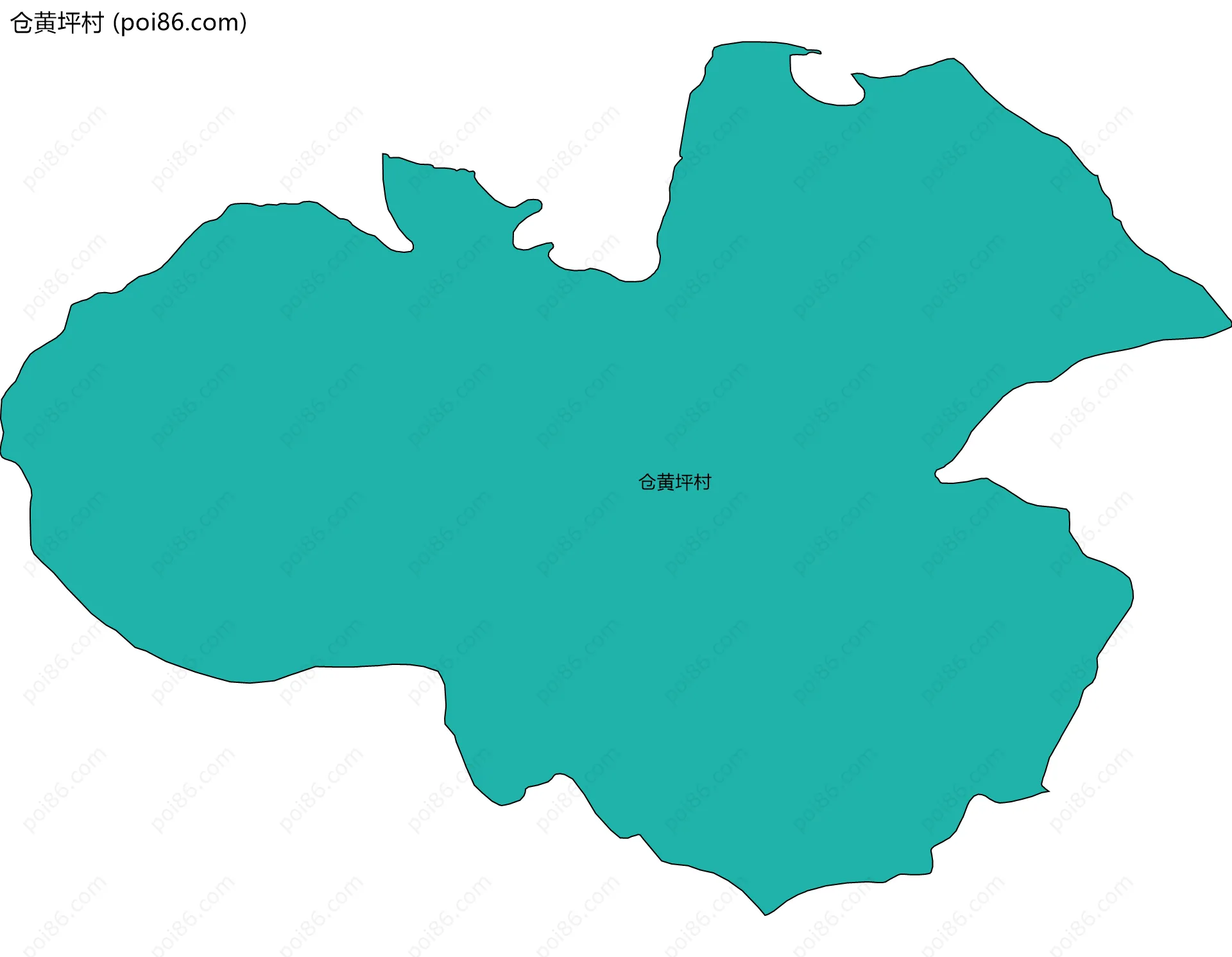 仓黄坪村边界地图