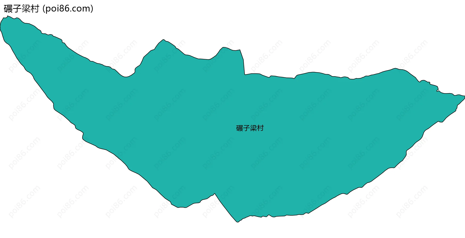碾子梁村边界地图