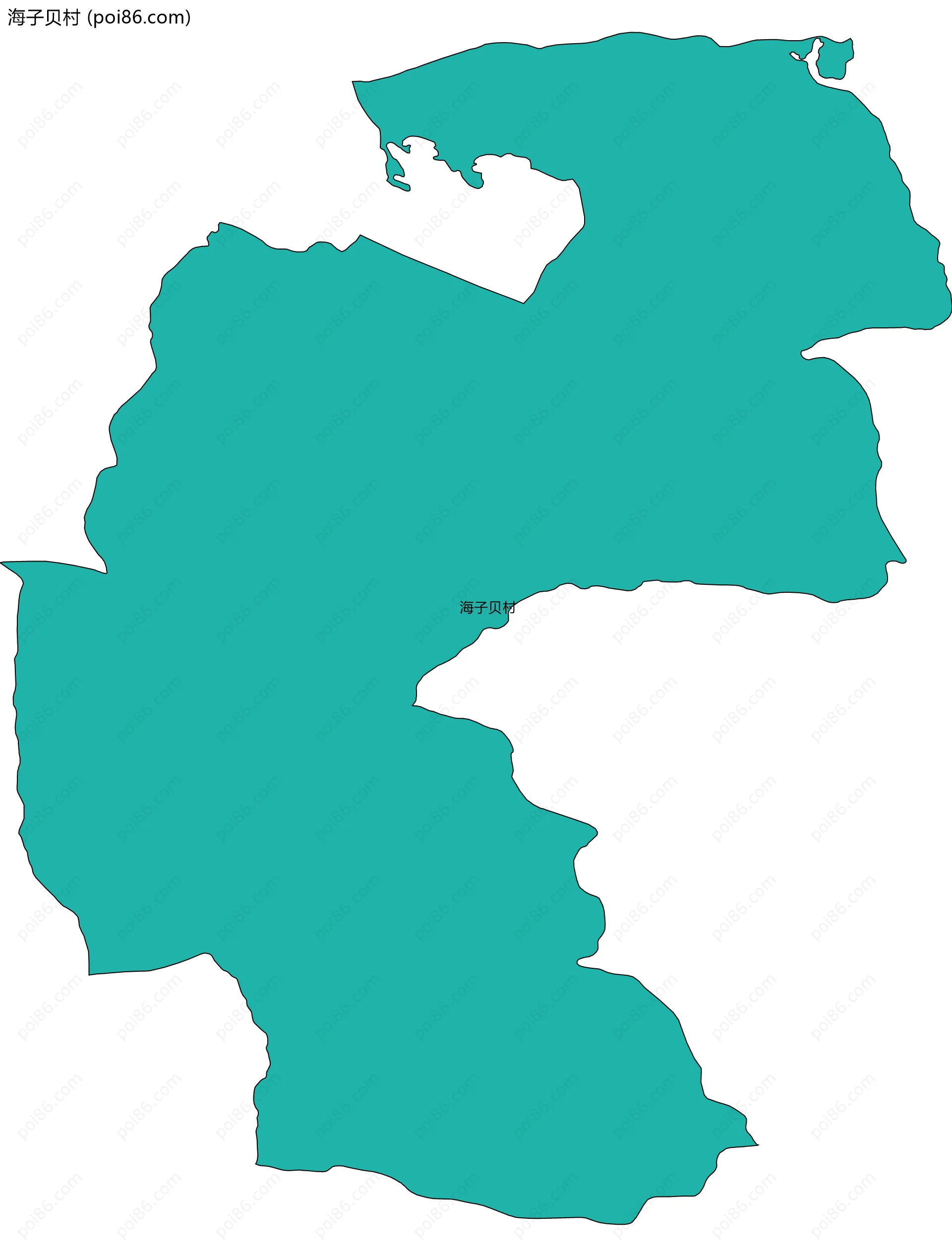 海子贝村边界地图