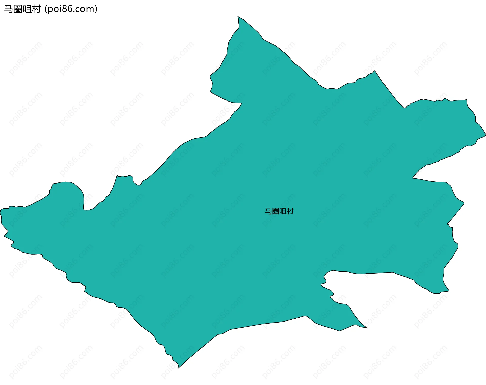 马圈咀村边界地图