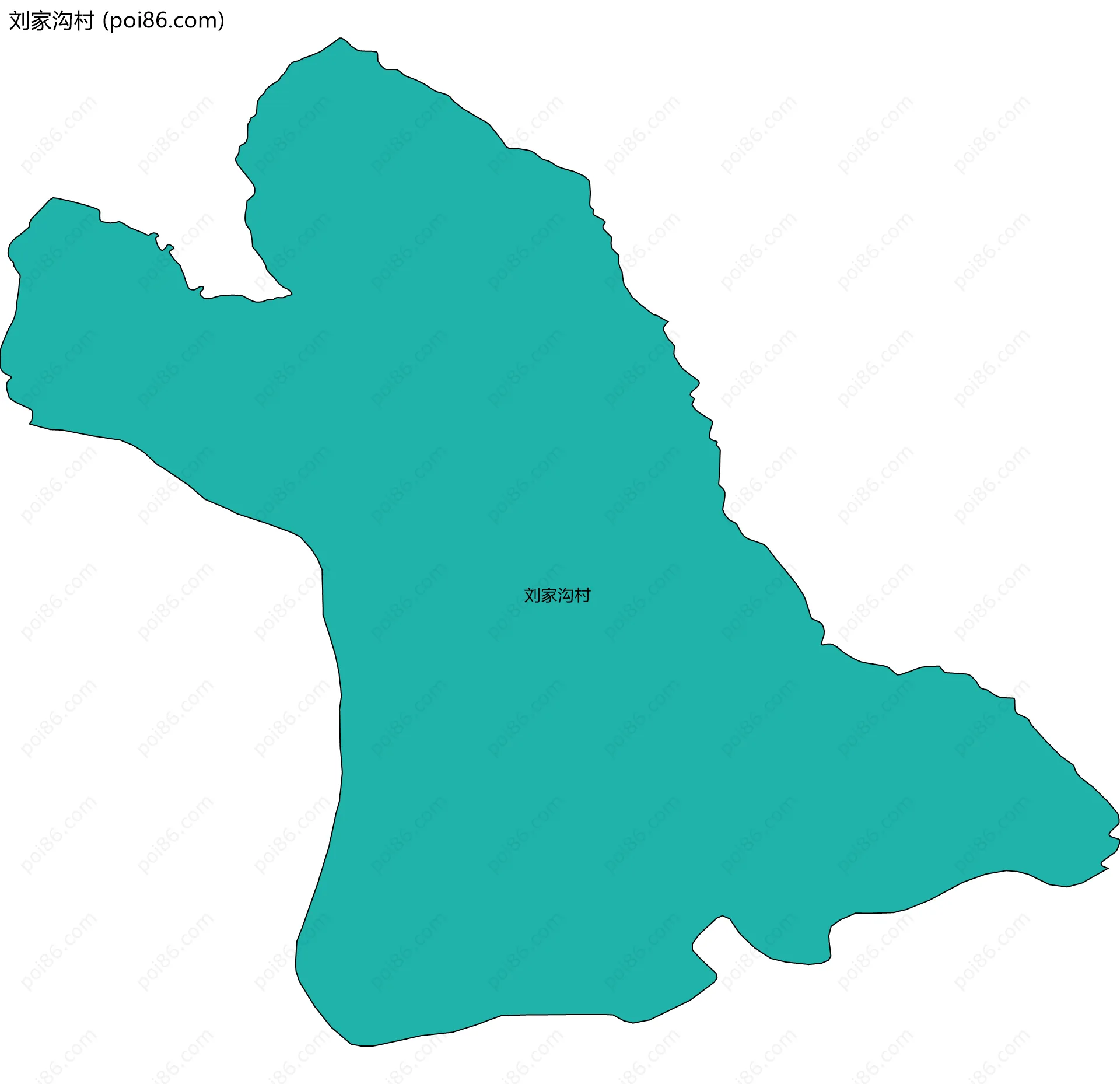 刘家沟村边界地图