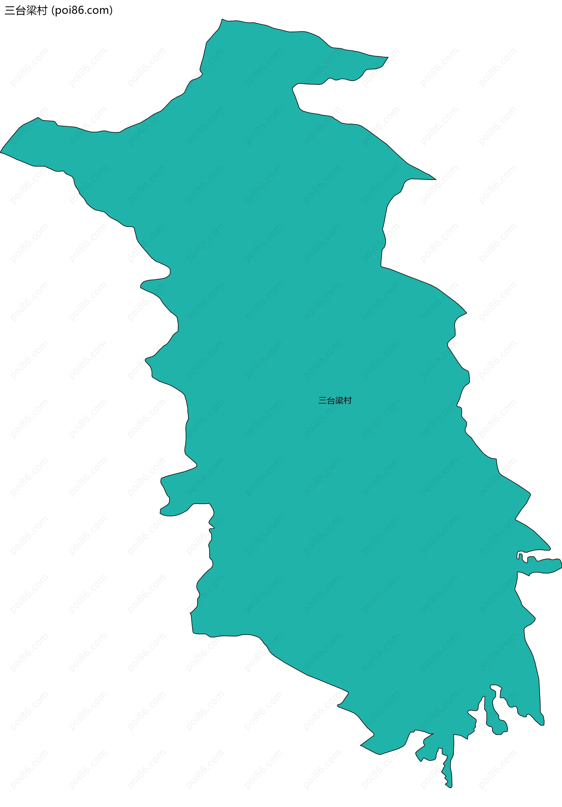 三台梁村边界地图