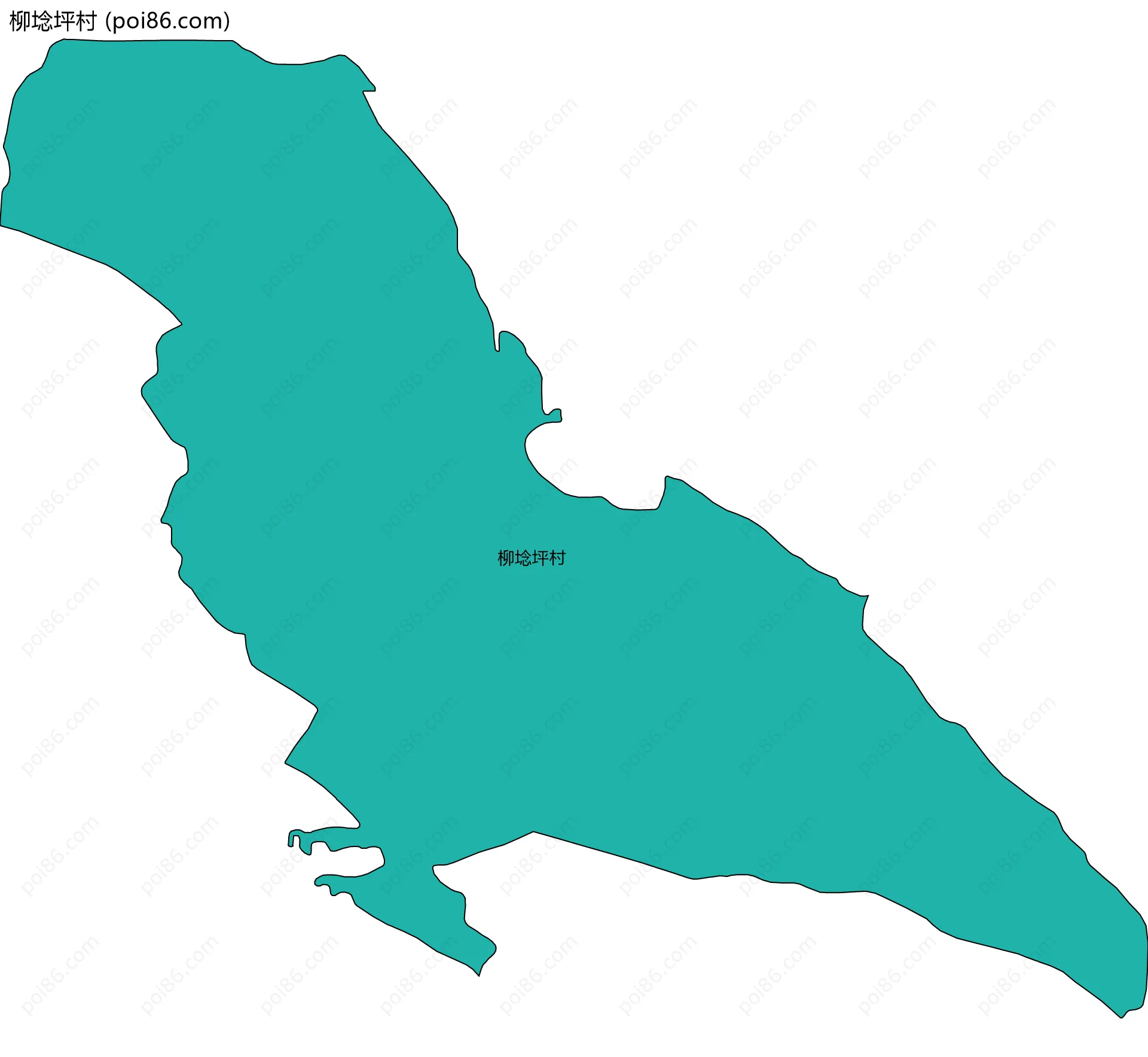 柳埝坪村边界地图