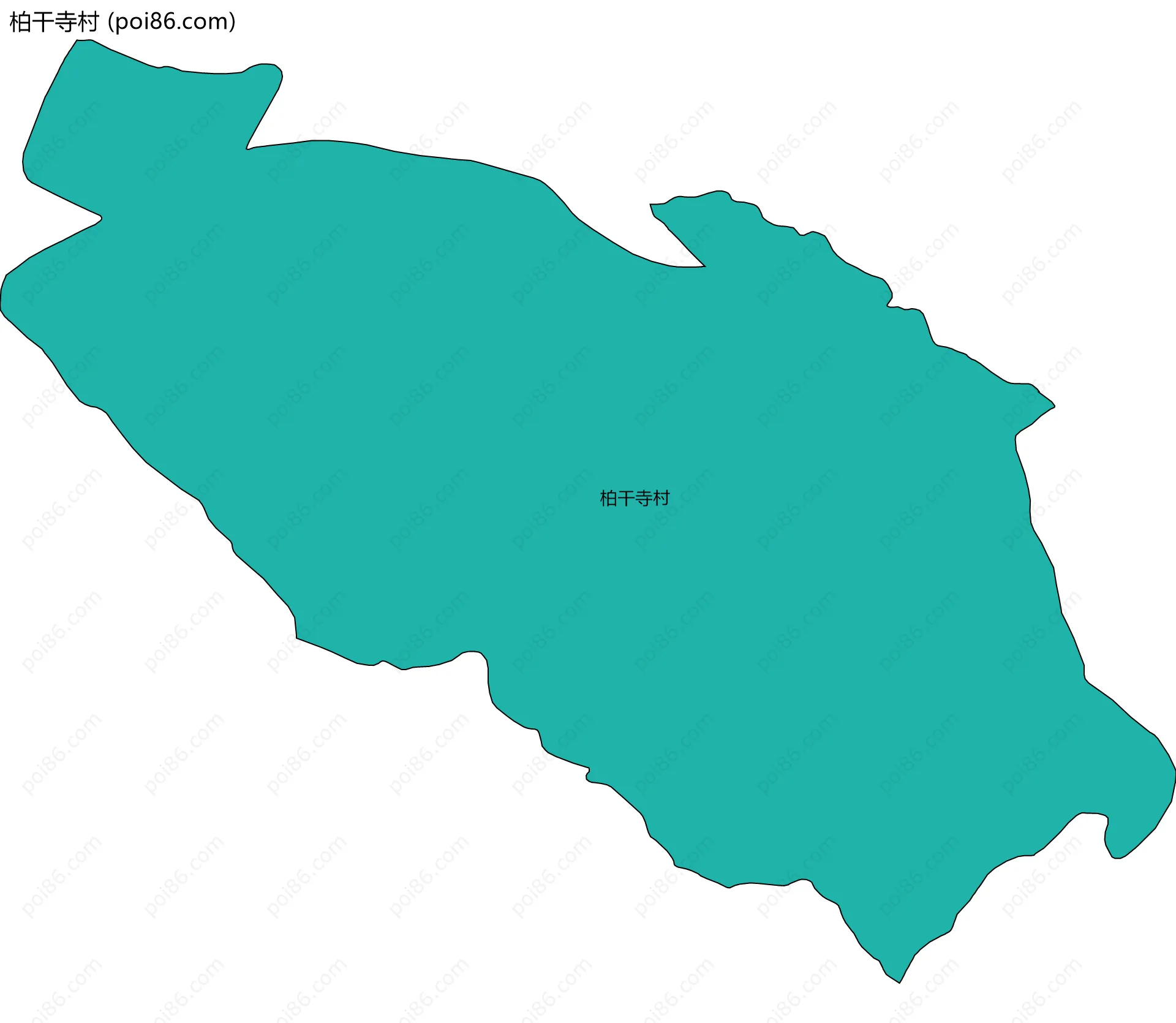 柏干寺村边界地图