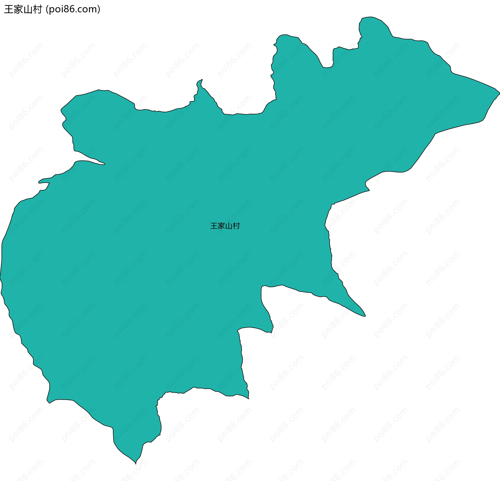 王家山村边界地图