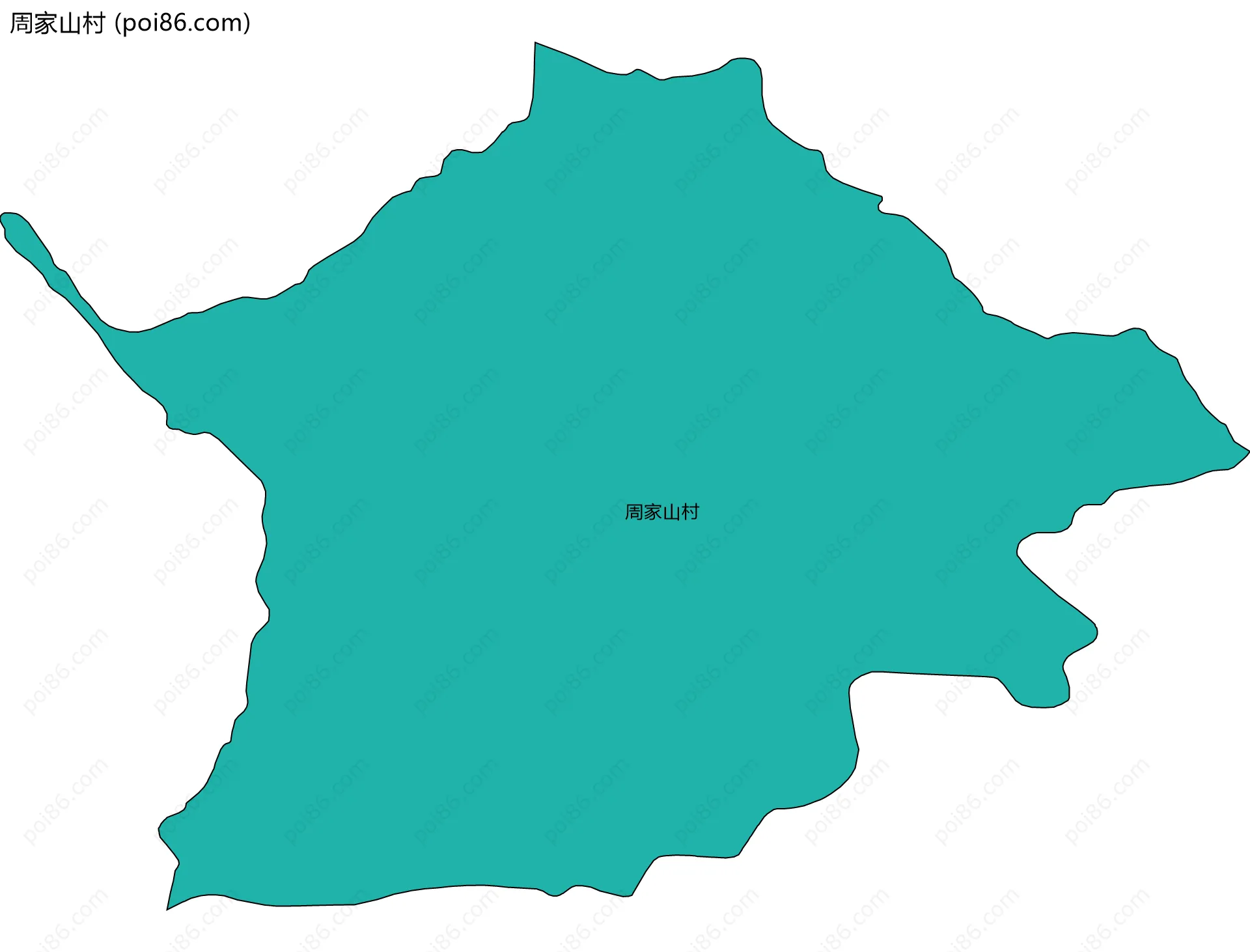 周家山村边界地图