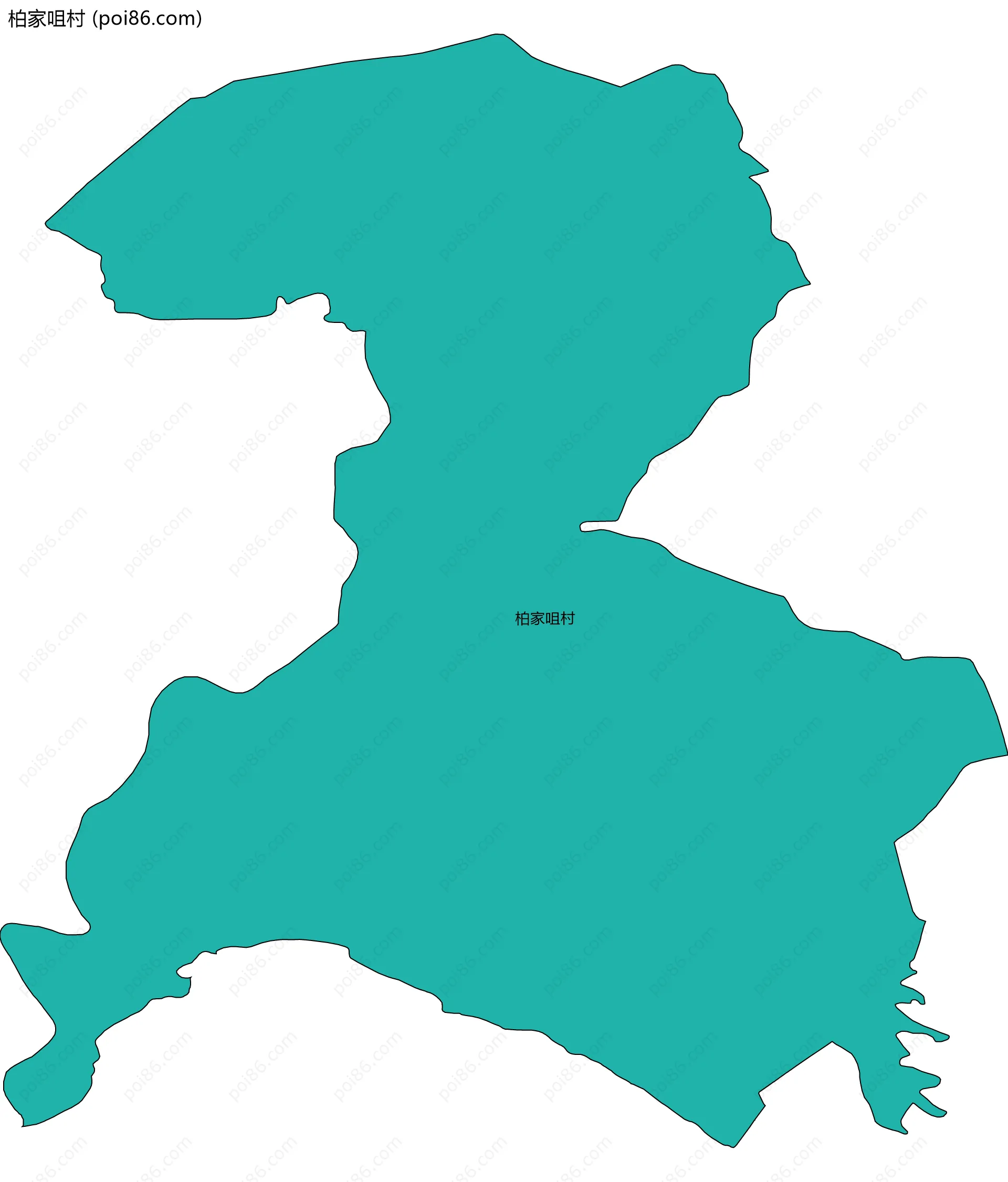 柏家咀村边界地图