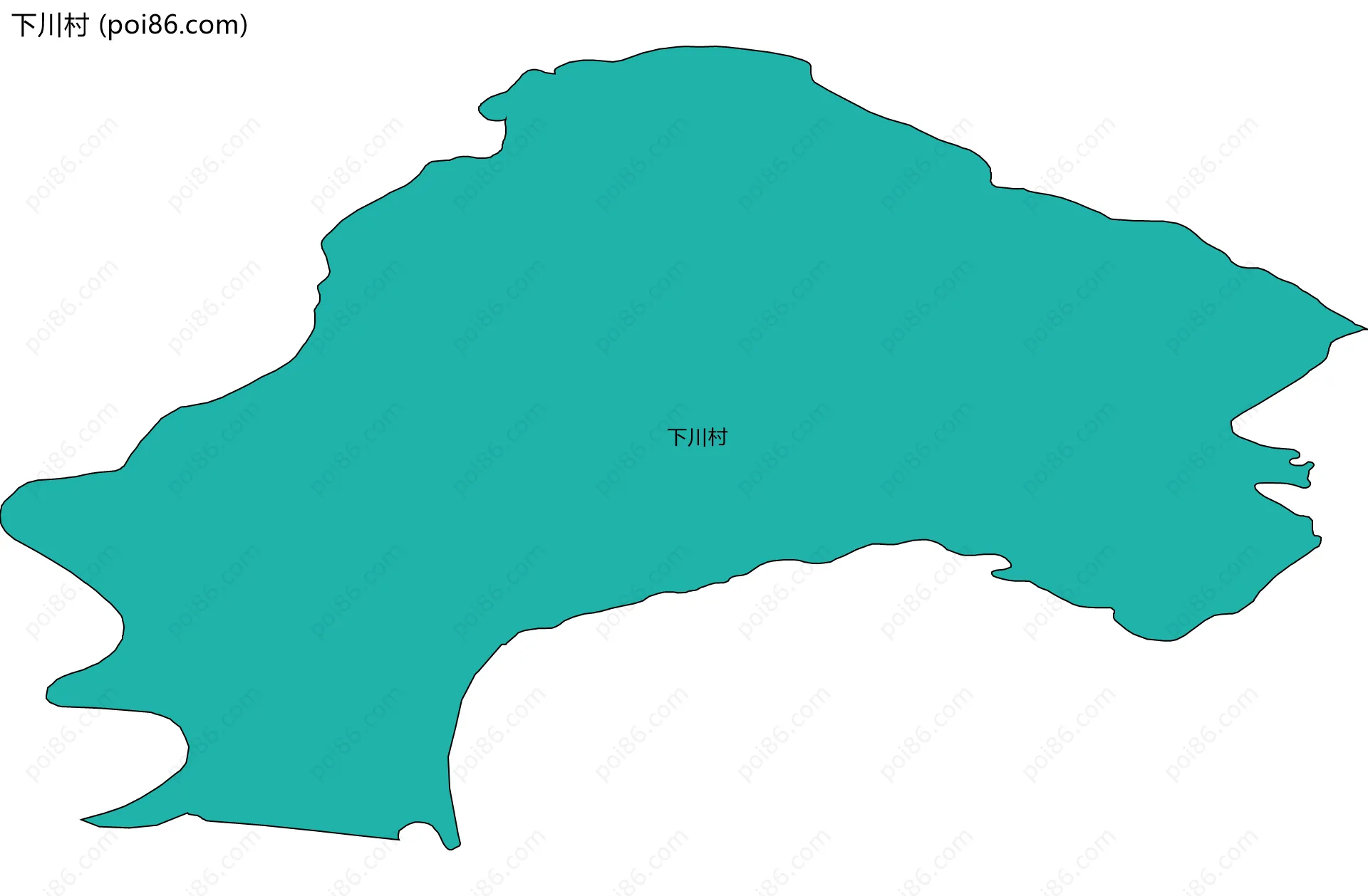 下川村边界地图