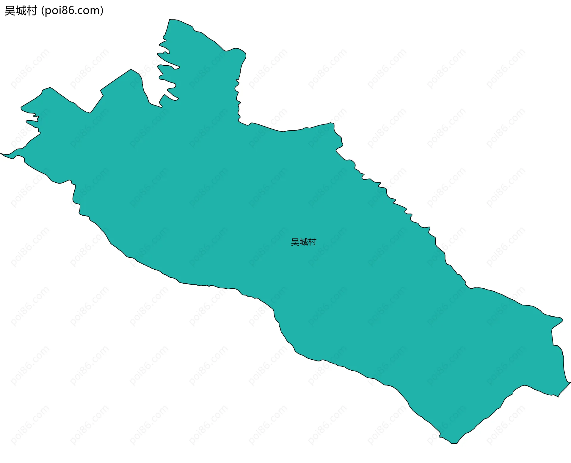 吴城村边界地图
