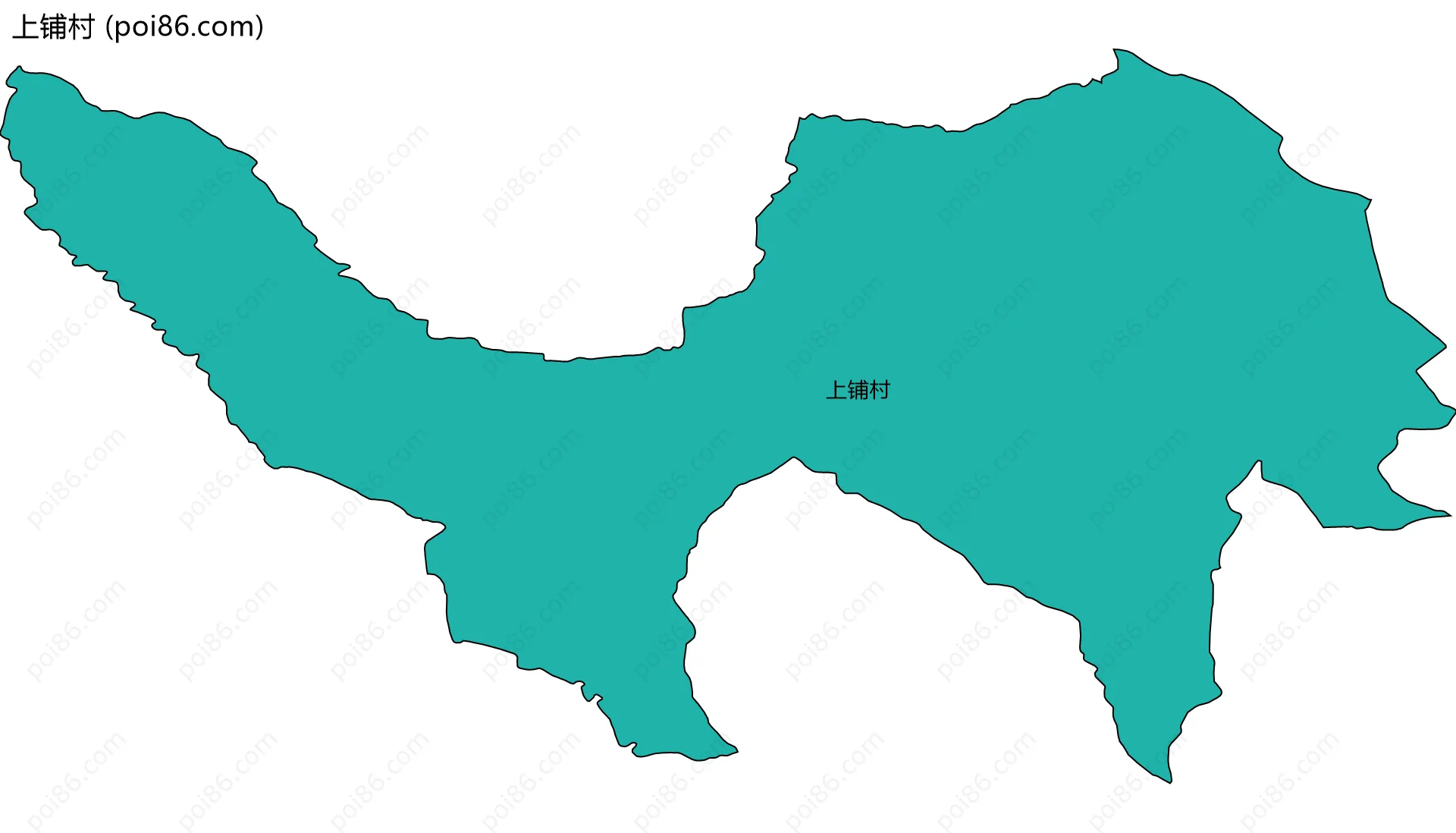 上铺村边界地图