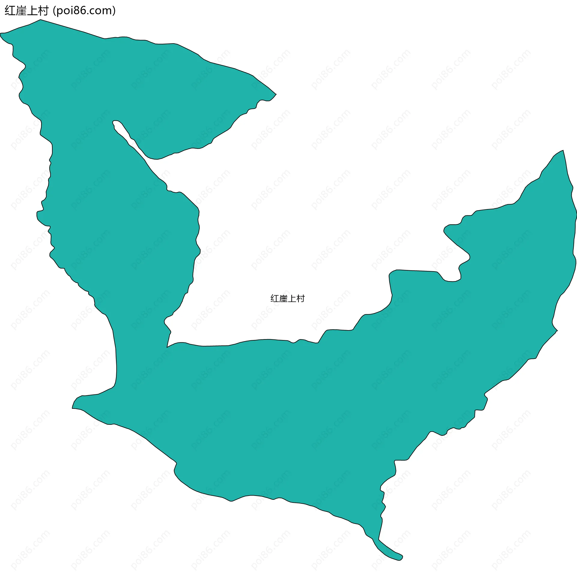 红崖上村边界地图