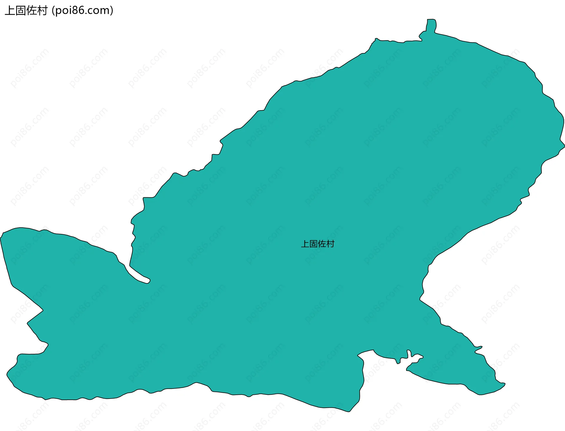 上固佐村边界地图