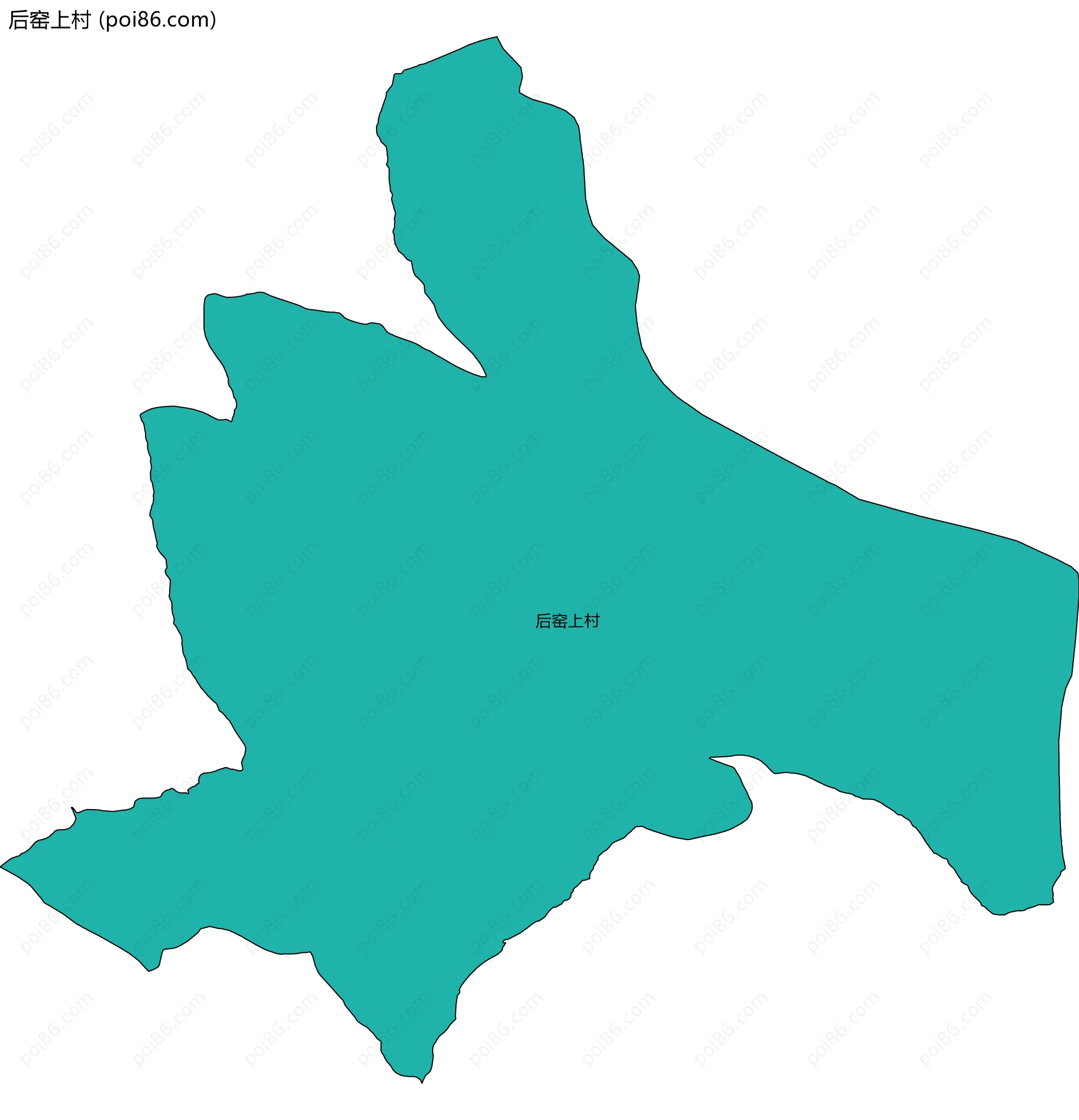 后窑上村边界地图