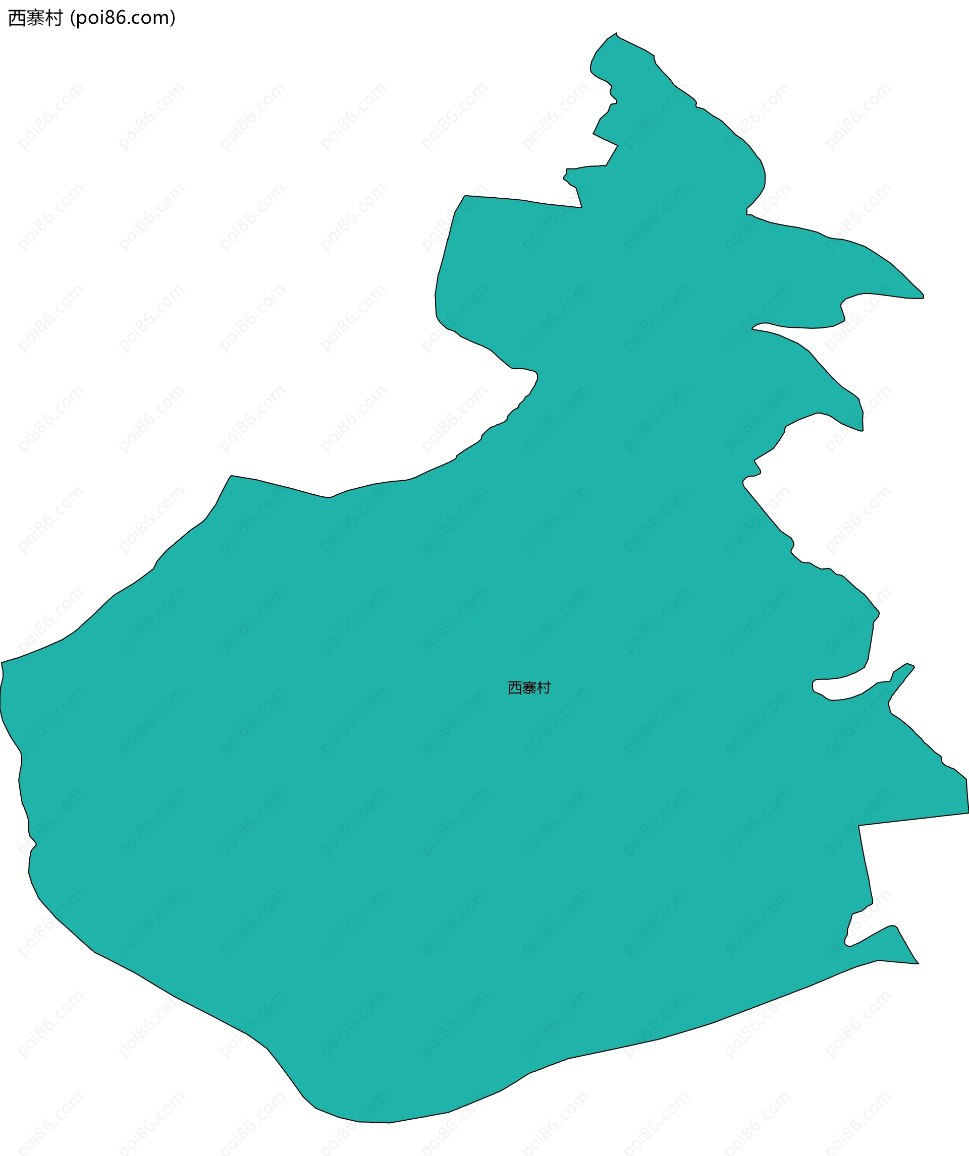 西寨村边界地图