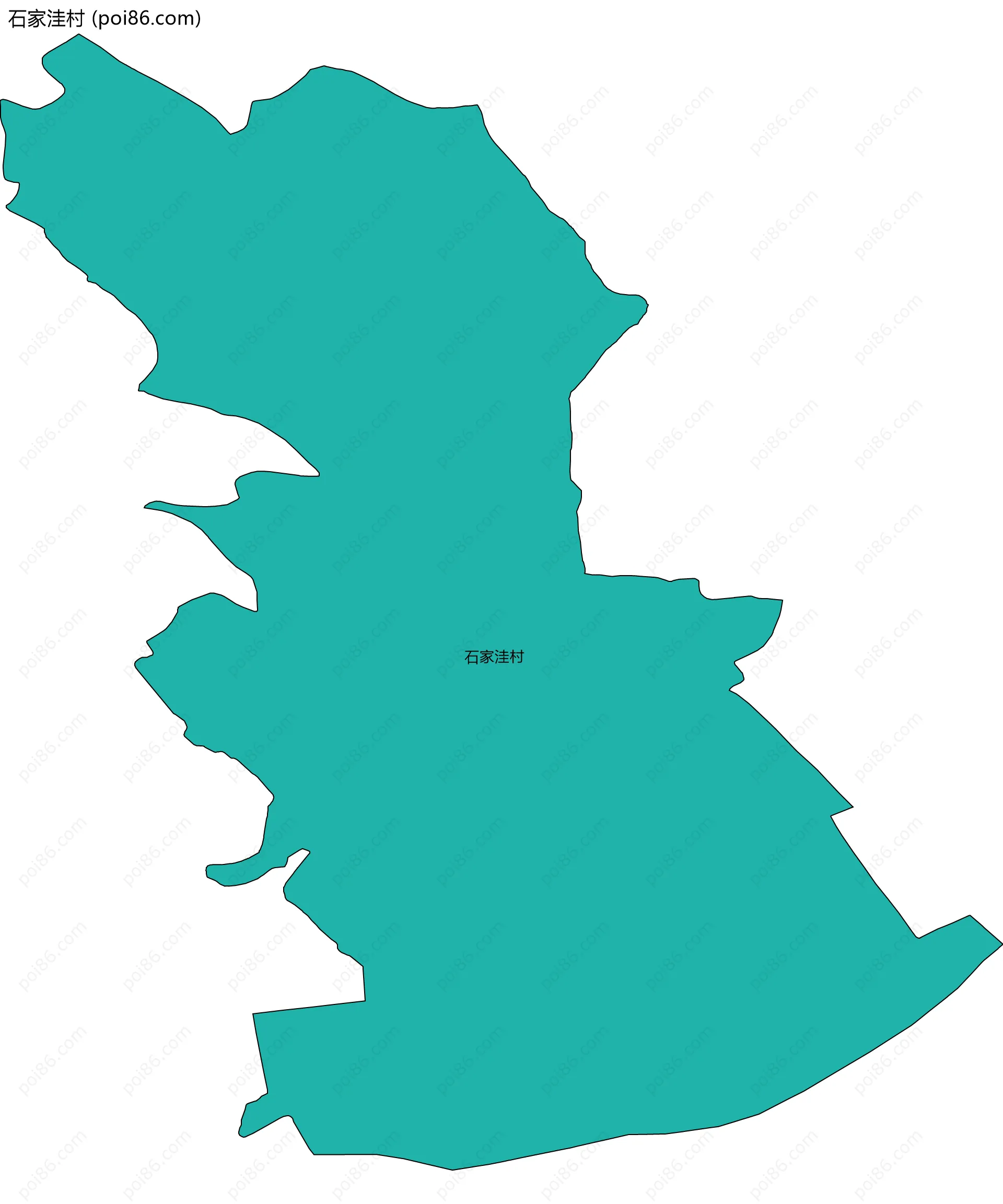 石家洼村边界地图