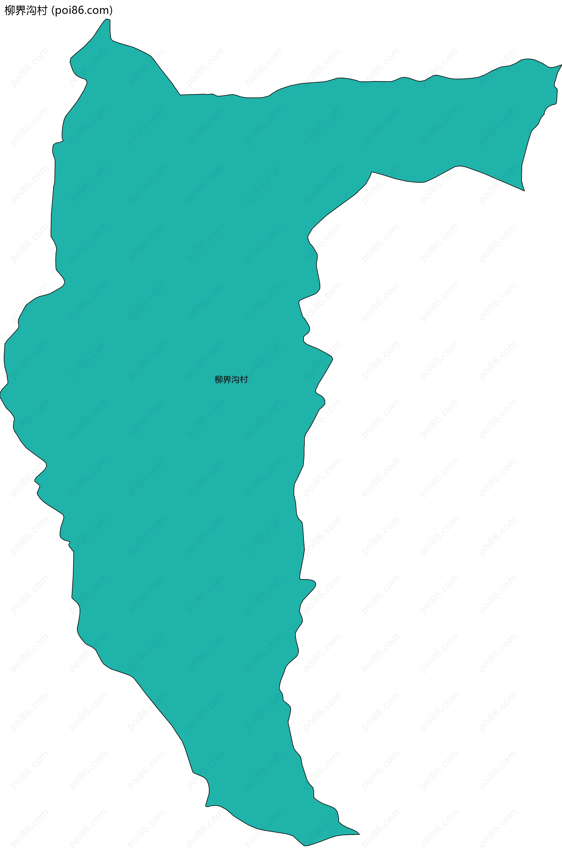 柳界沟村边界地图