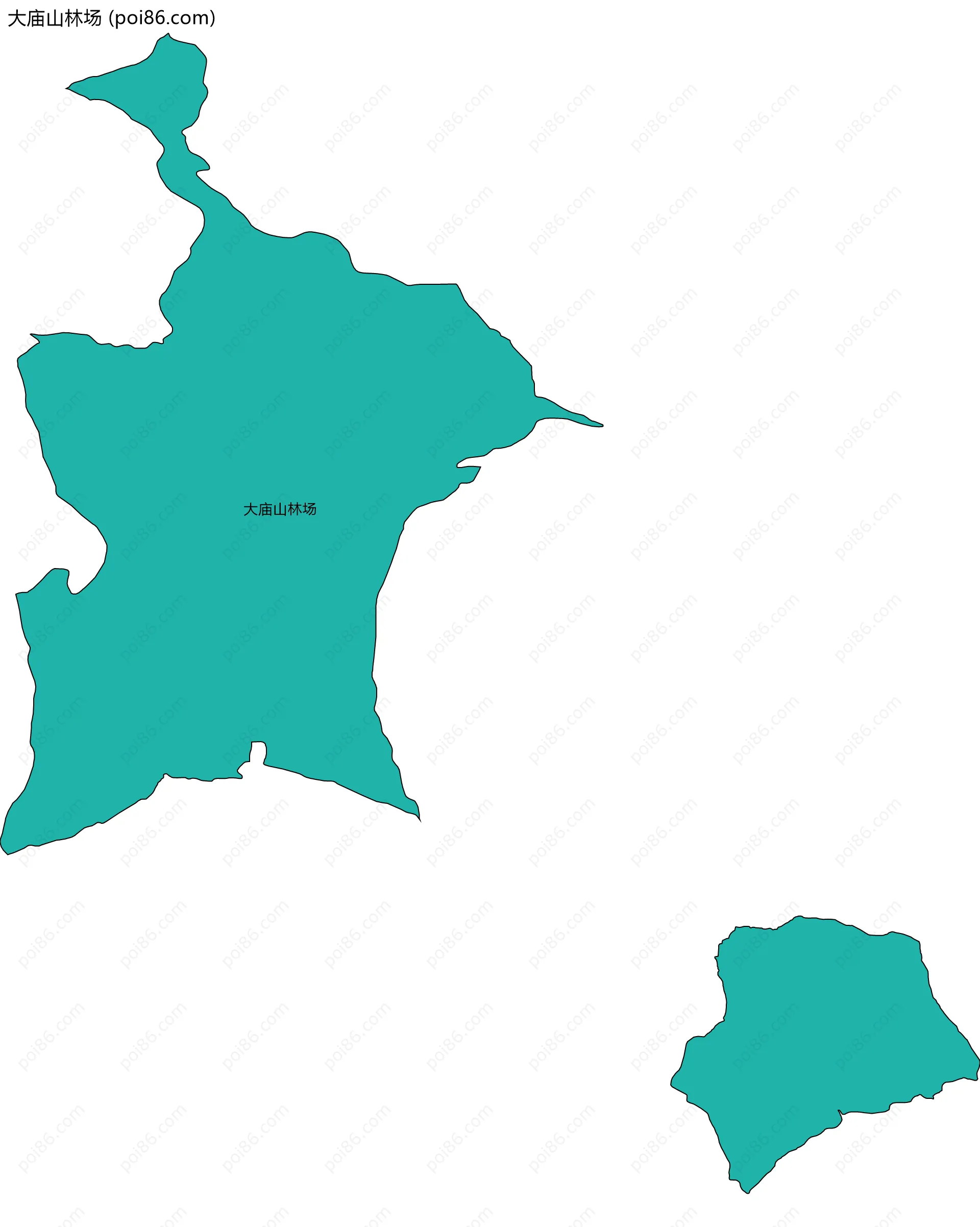 大庙山林场边界地图