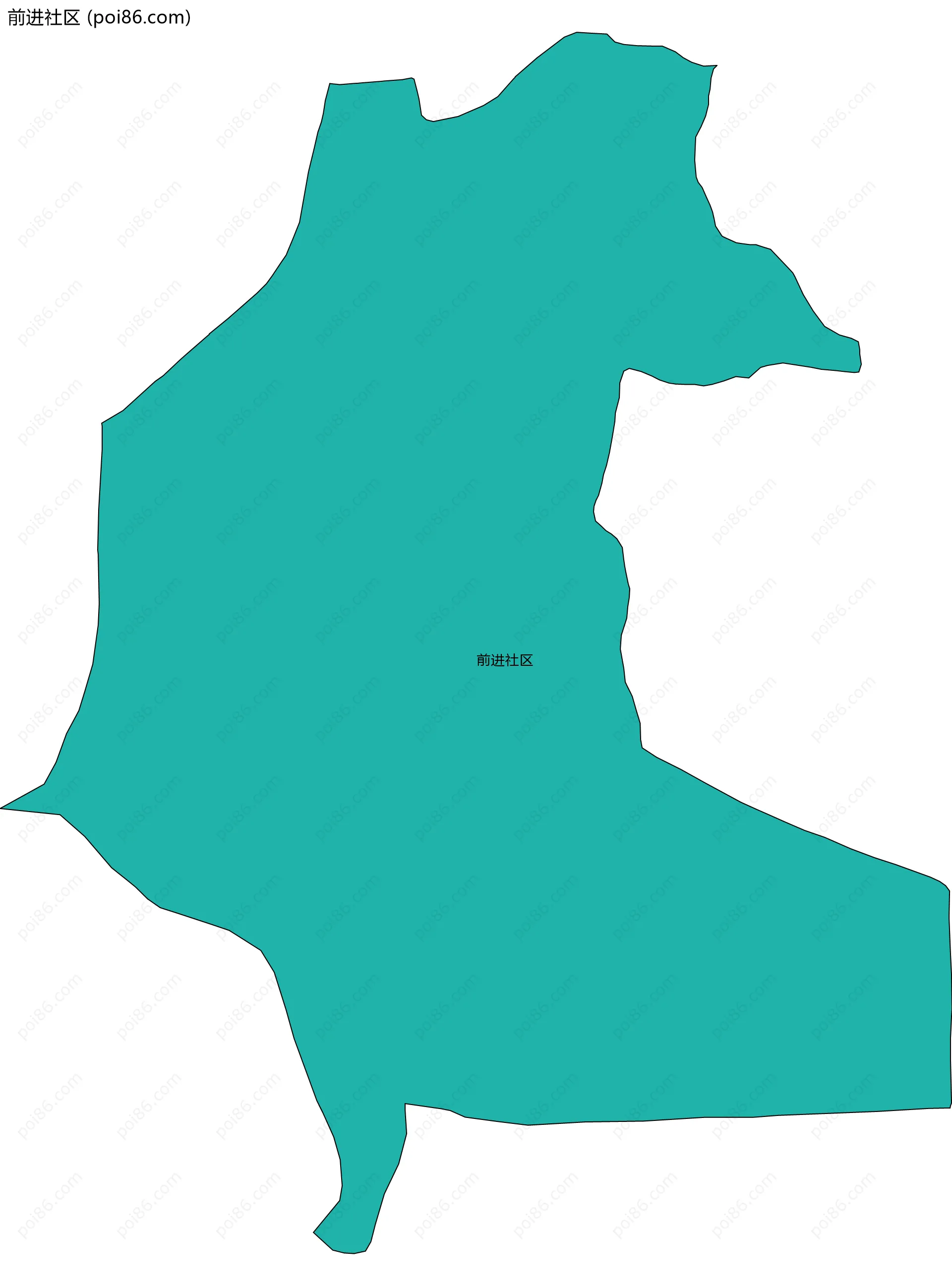 前进社区边界地图