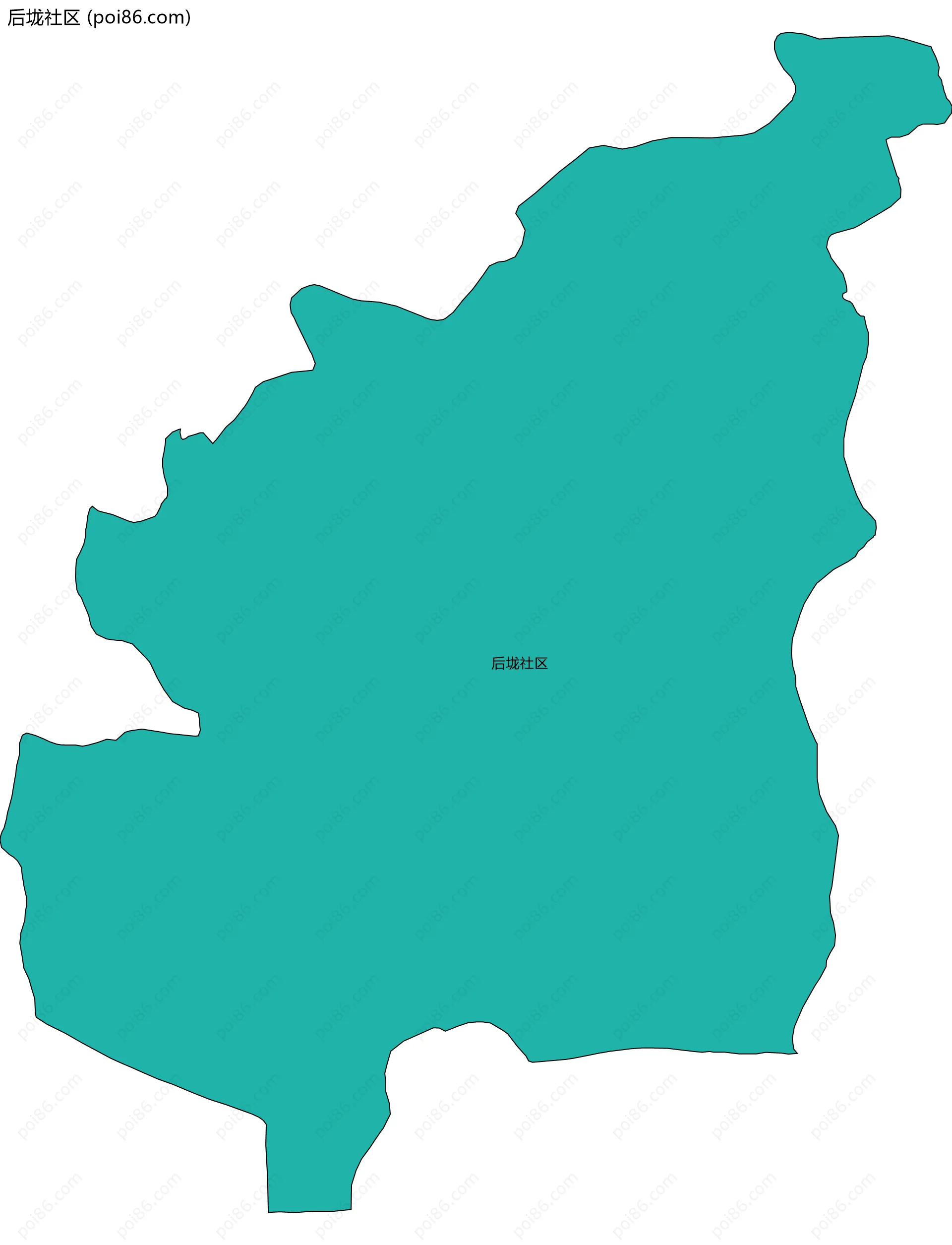 后垅社区边界地图