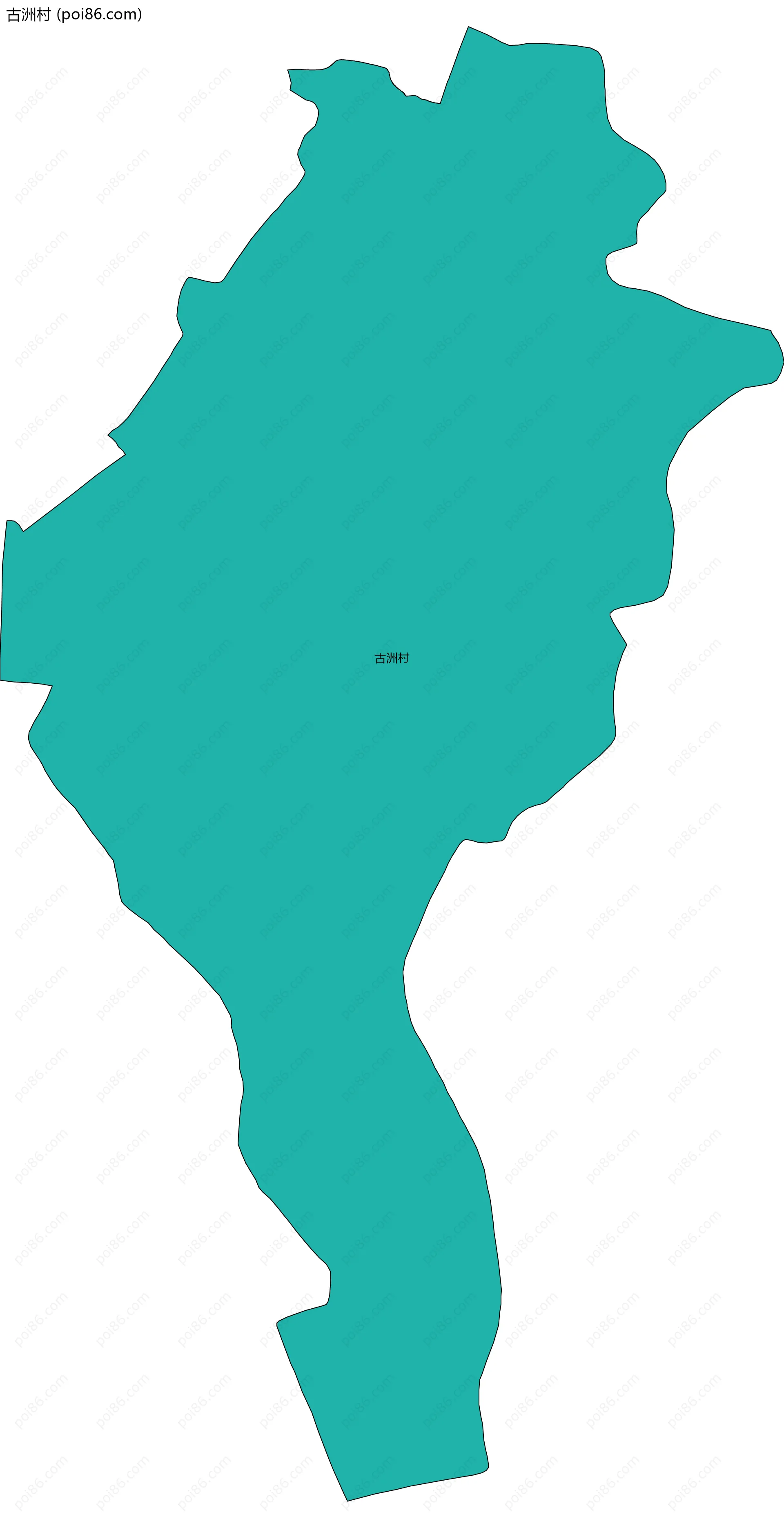 古洲村边界地图