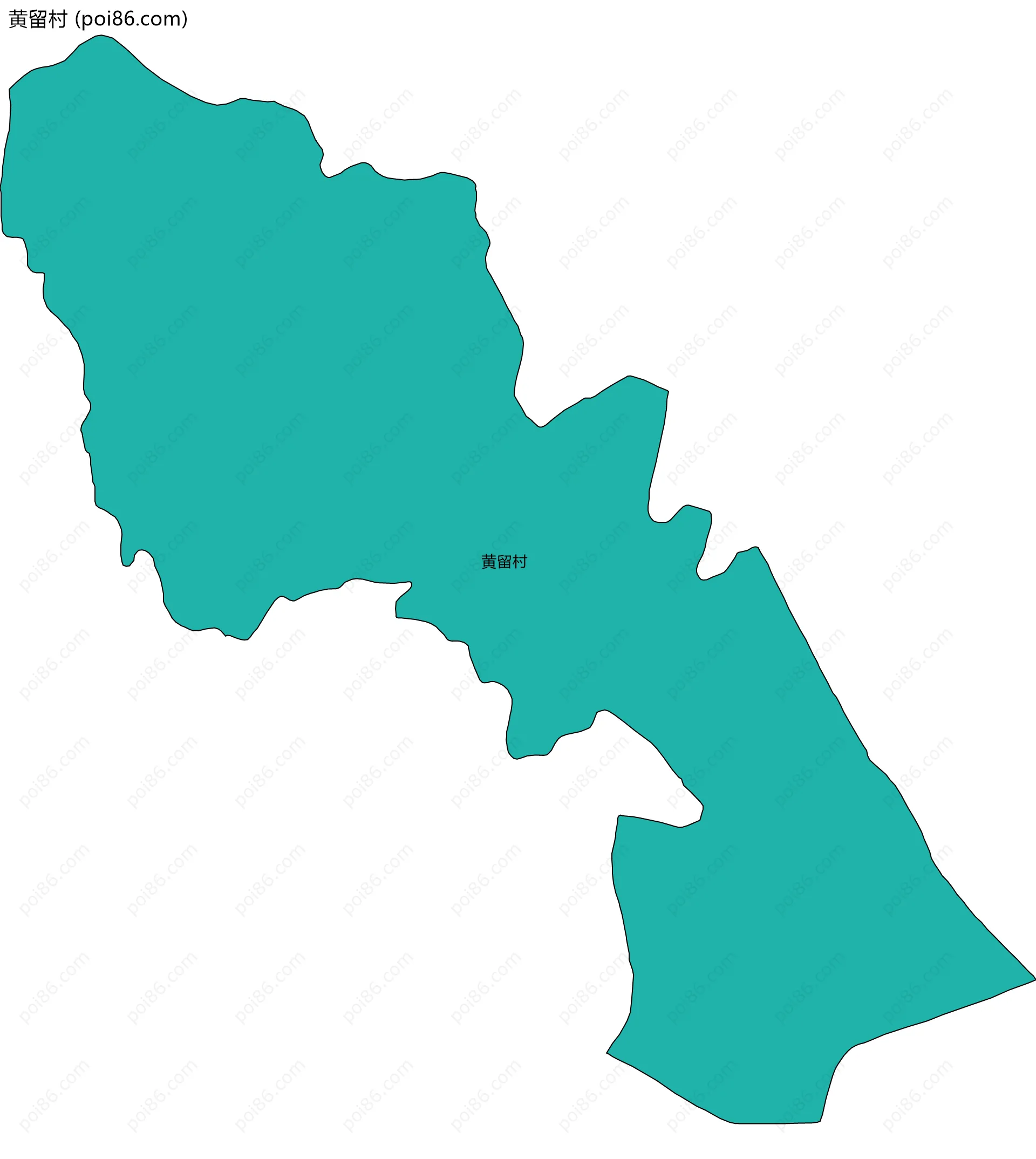 黄留村边界地图