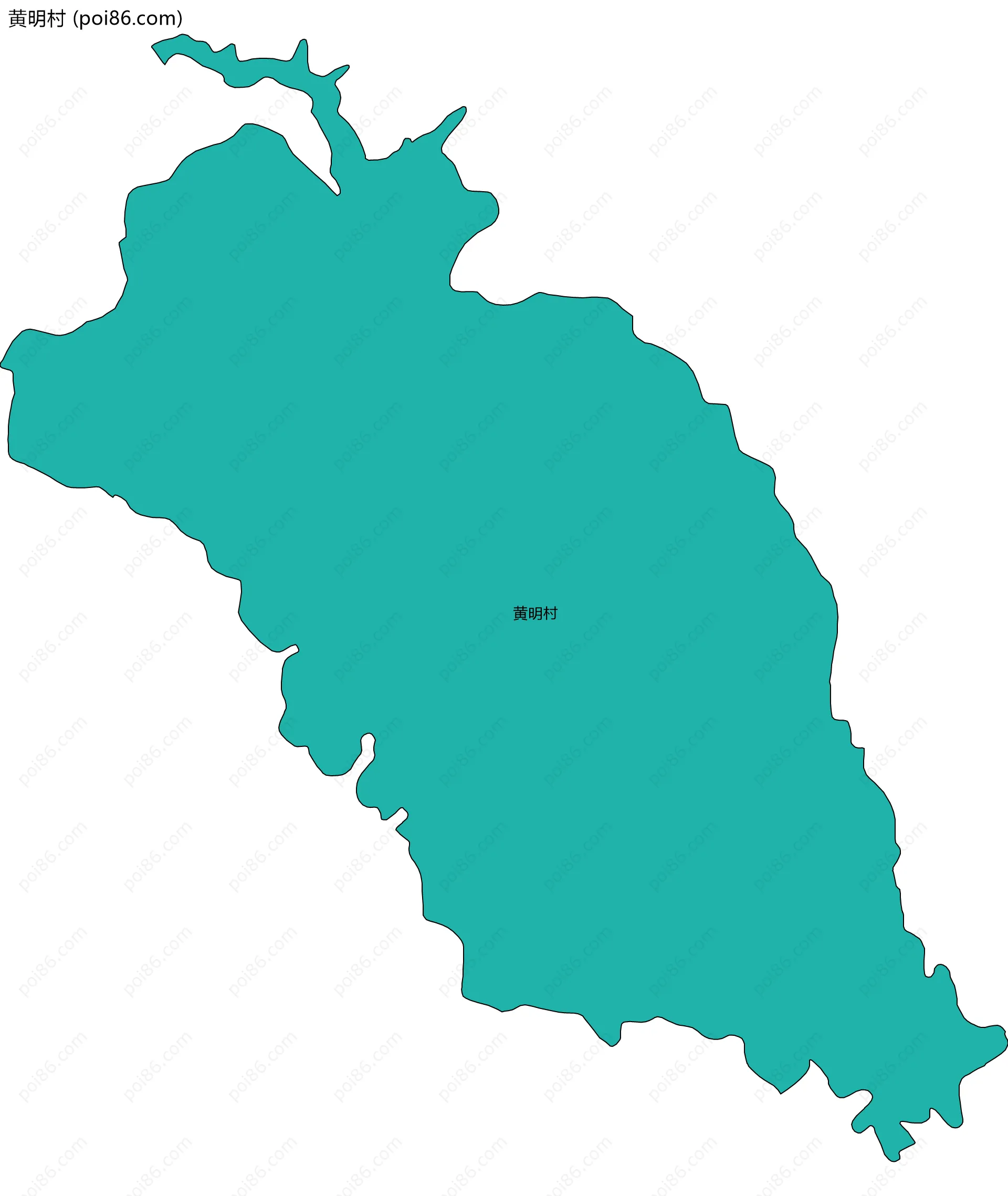 黄明村边界地图