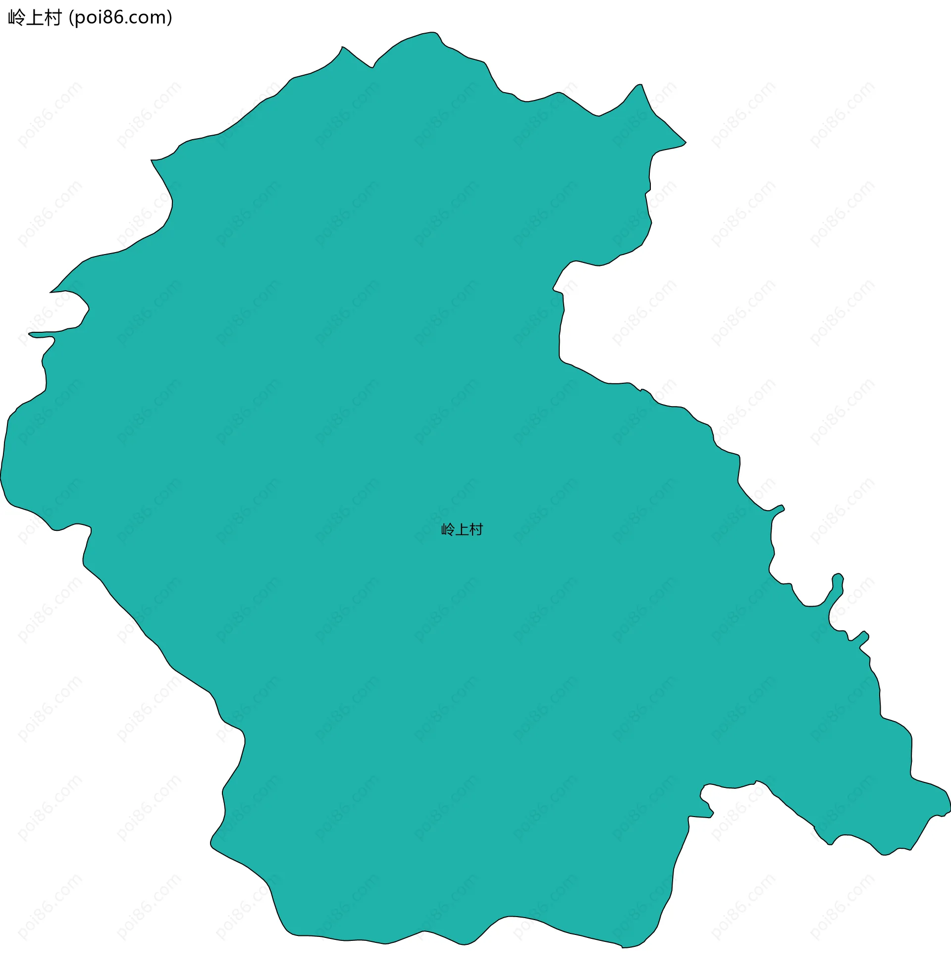 岭上村边界地图