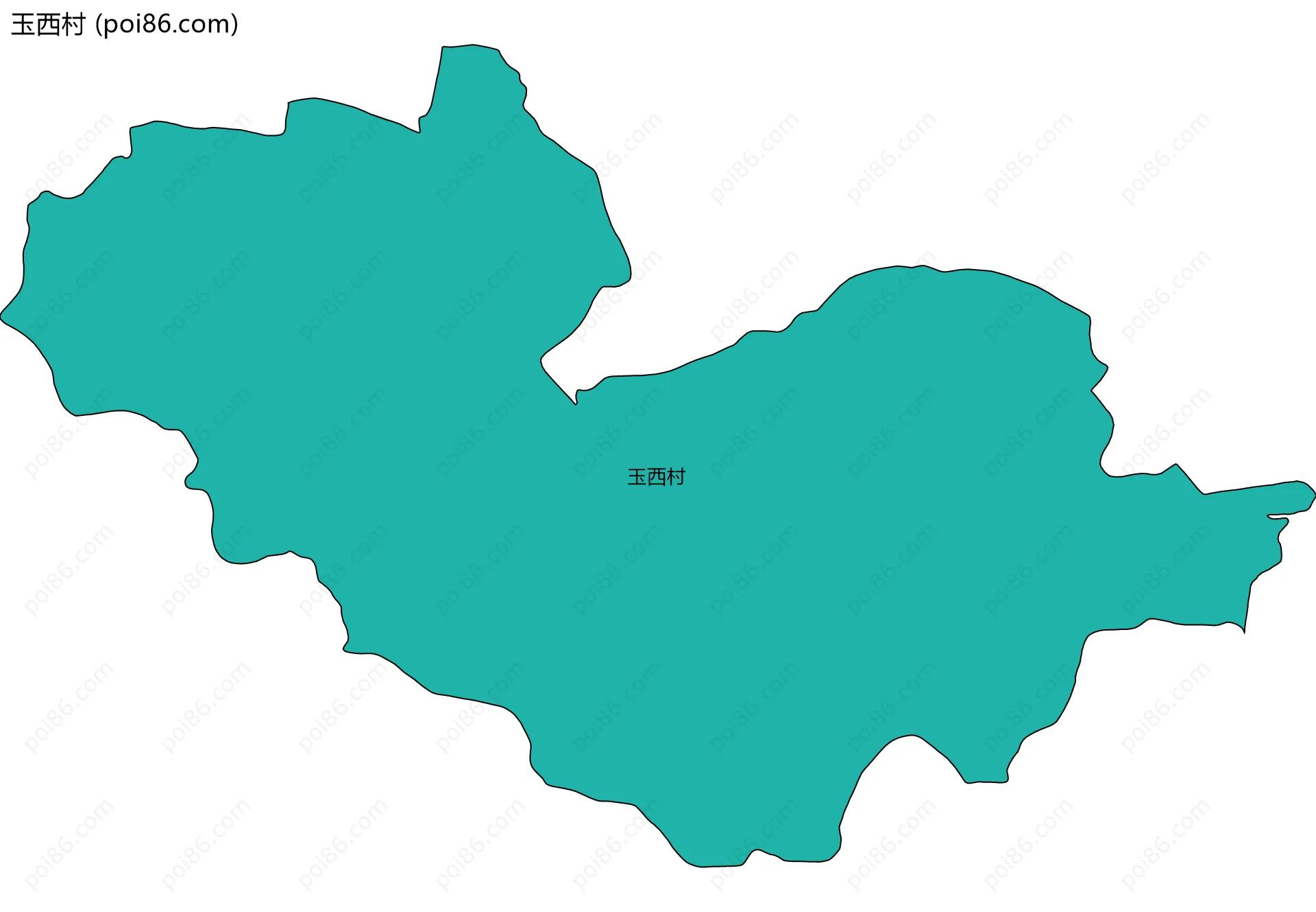 玉西村边界地图