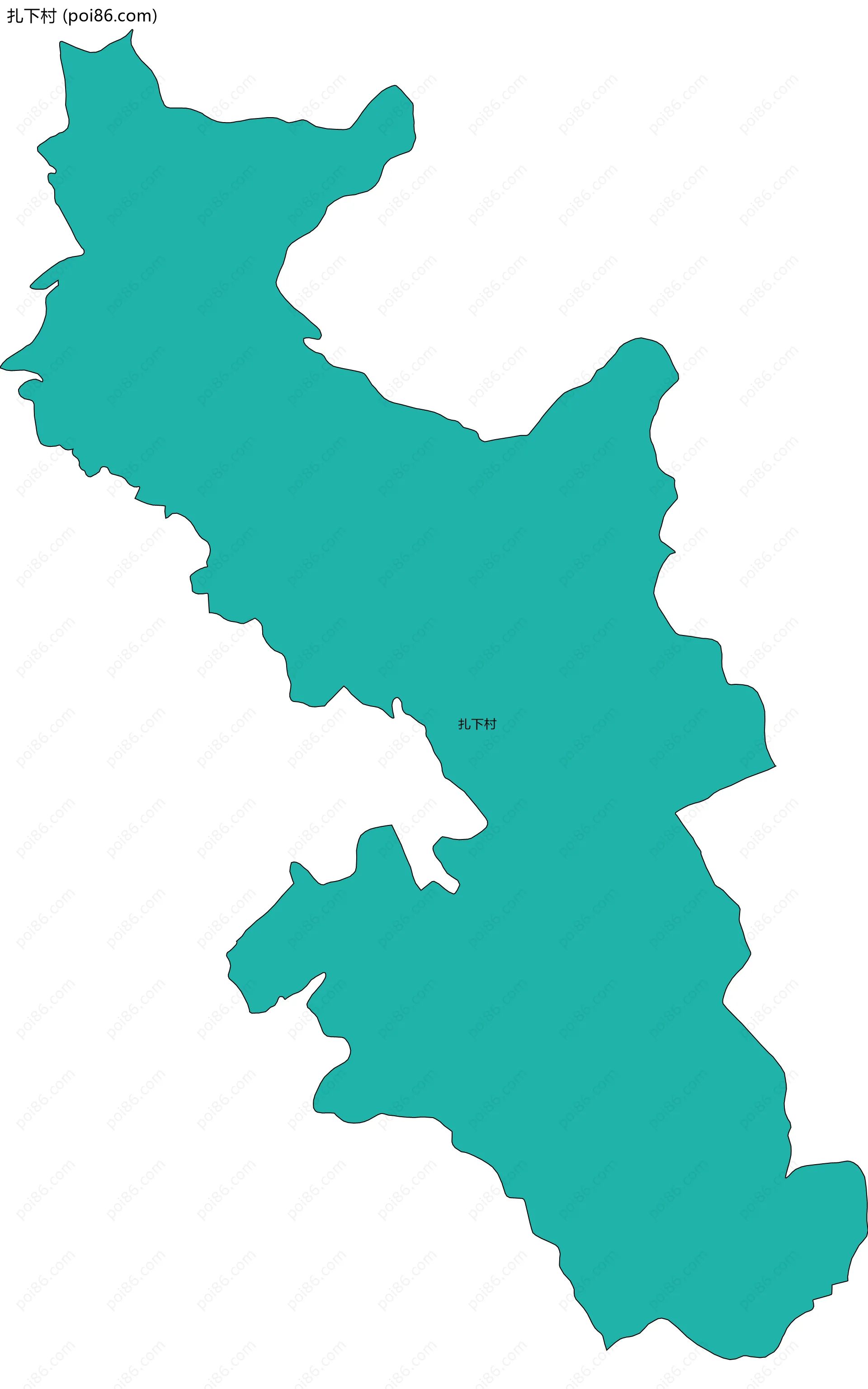 扎下村边界地图