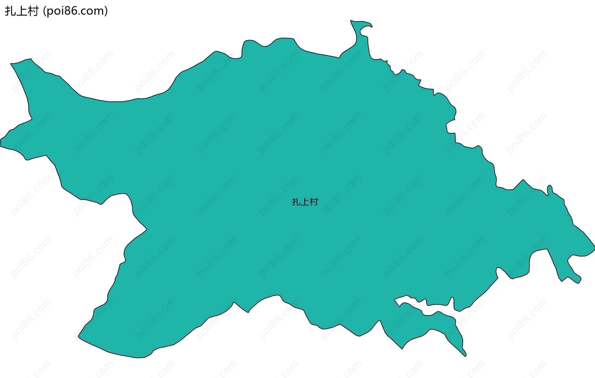 扎上村边界地图