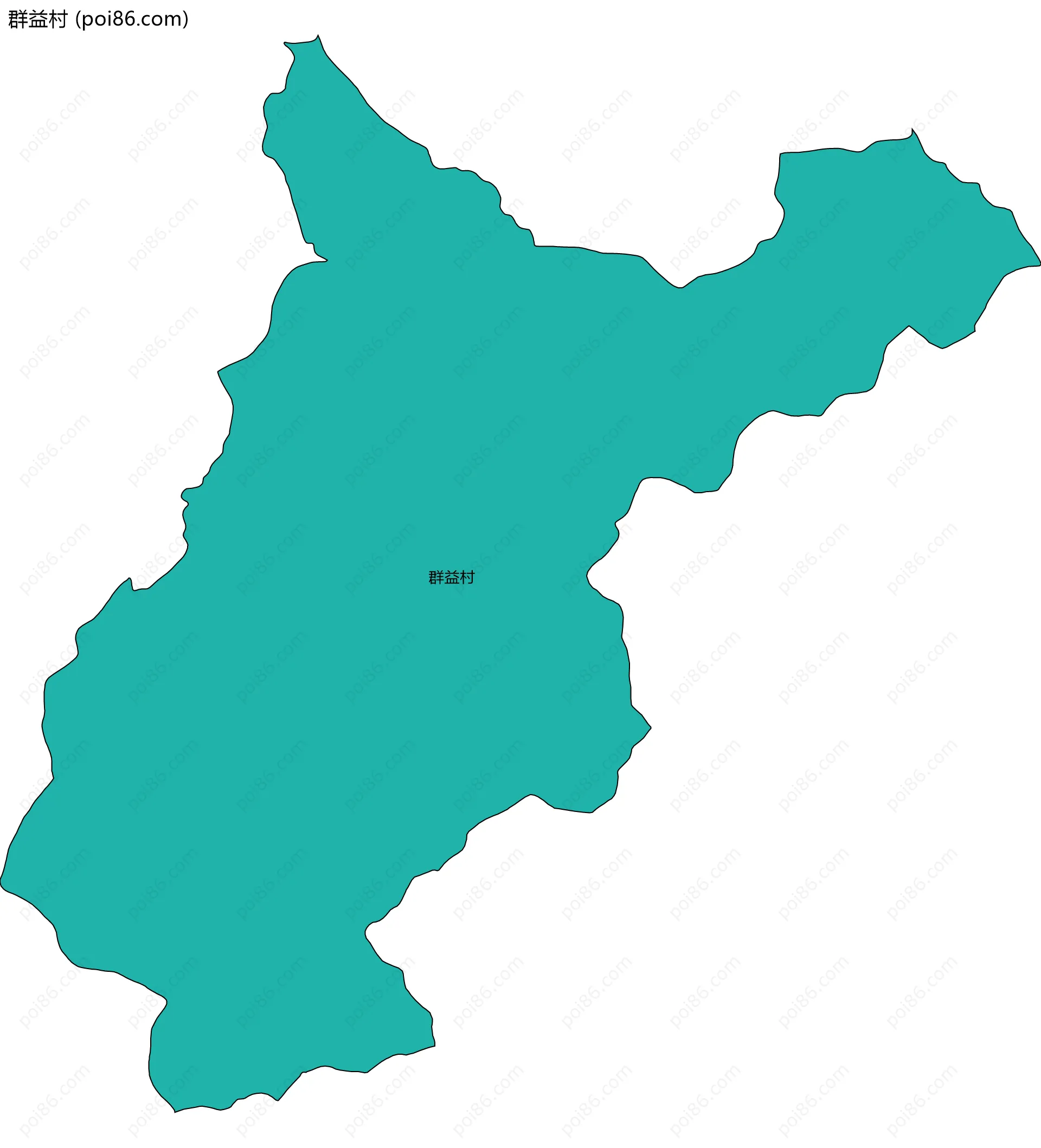 群益村边界地图